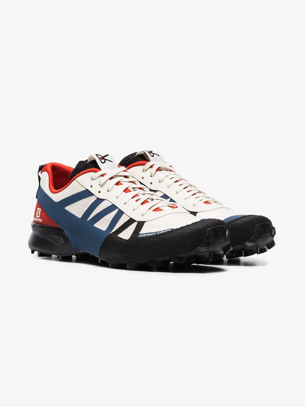 District Vision Synthetic Cream, Blue And Red X Salomon Mountain Racer Low  Top Sneakers for Men | Lyst