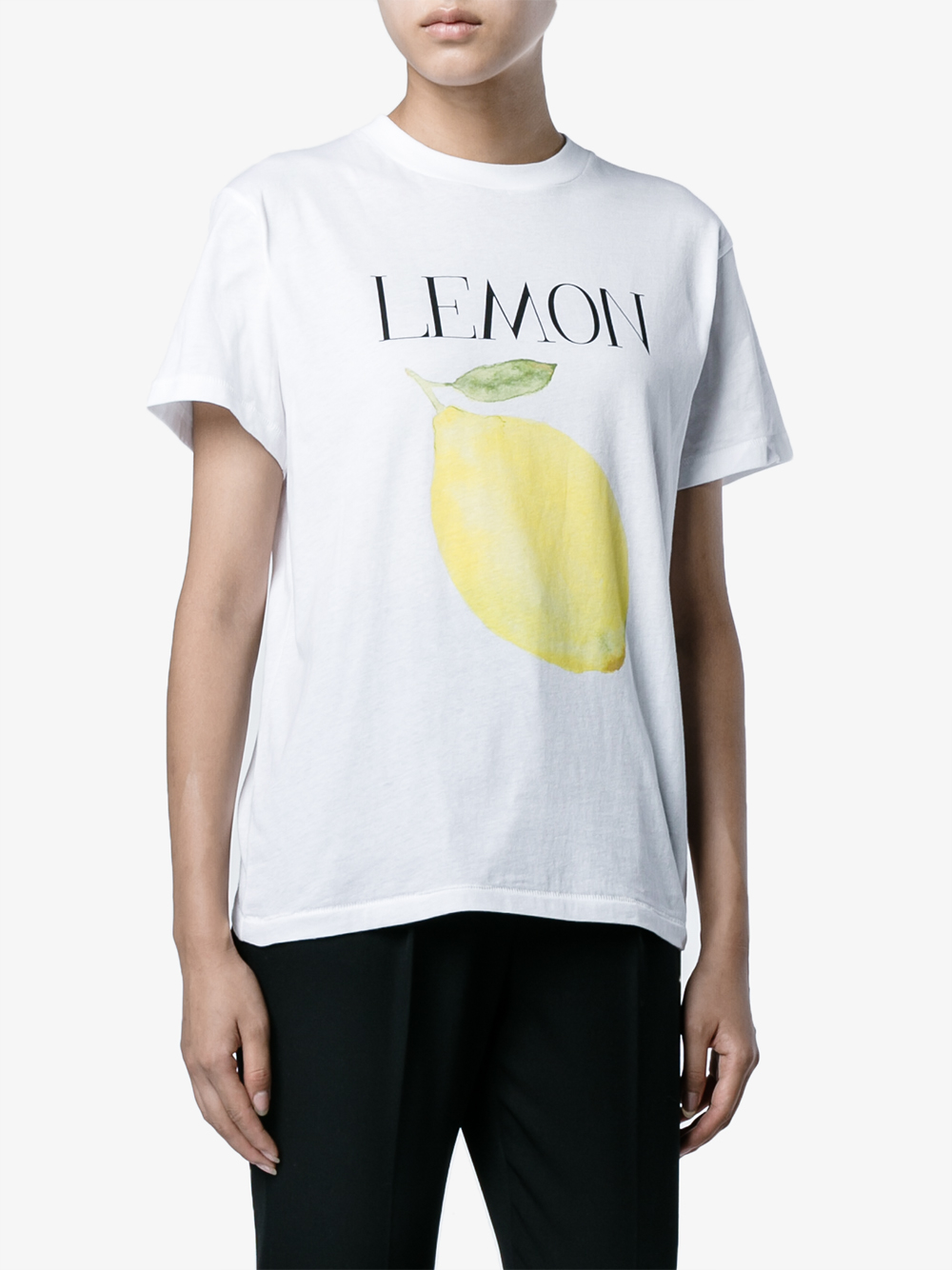 Ganni Lemon Print Cotton T-shirt - Lyst