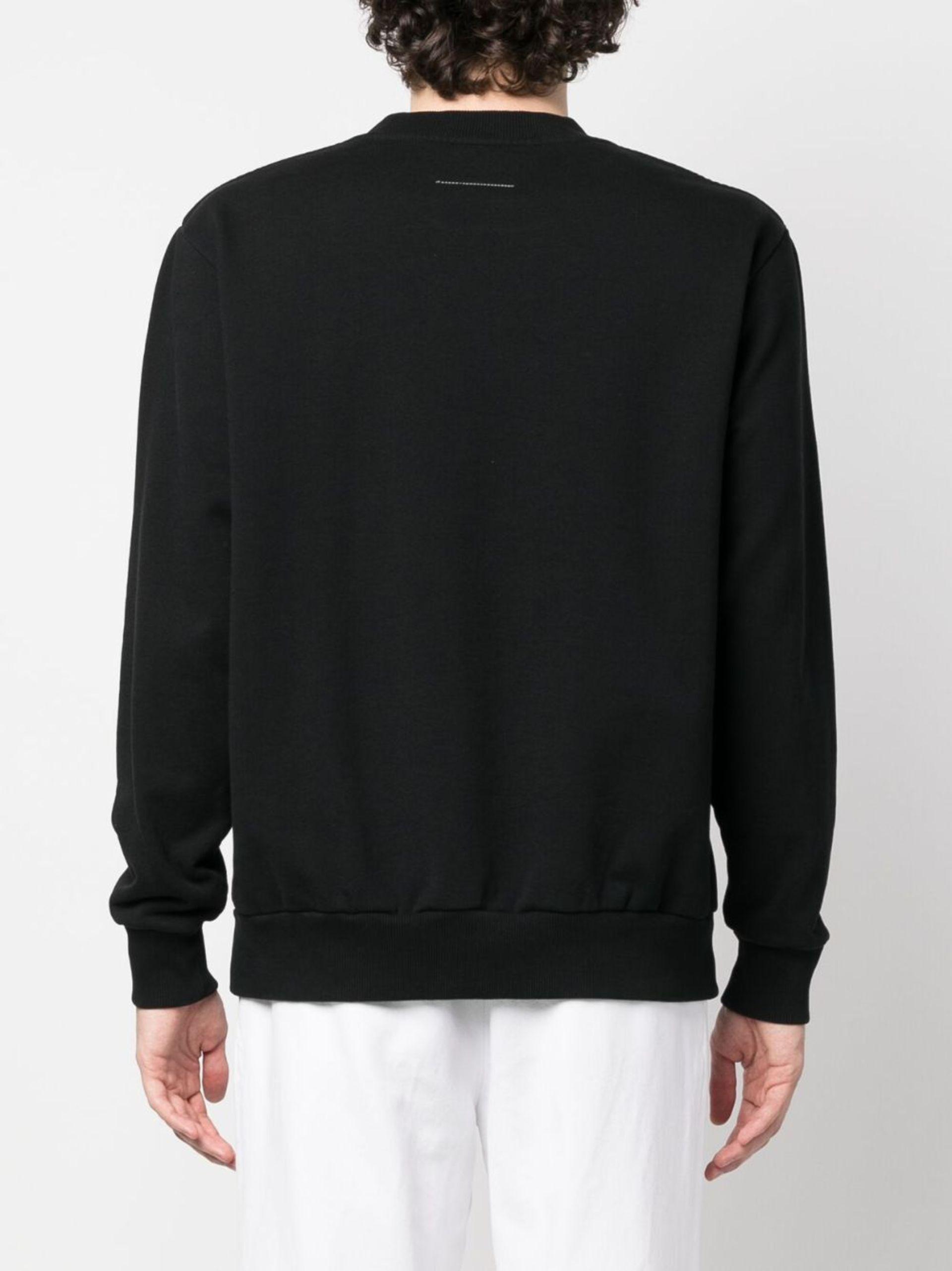 Maison Margiela numbers-logo Cotton Sweatshirt - Black