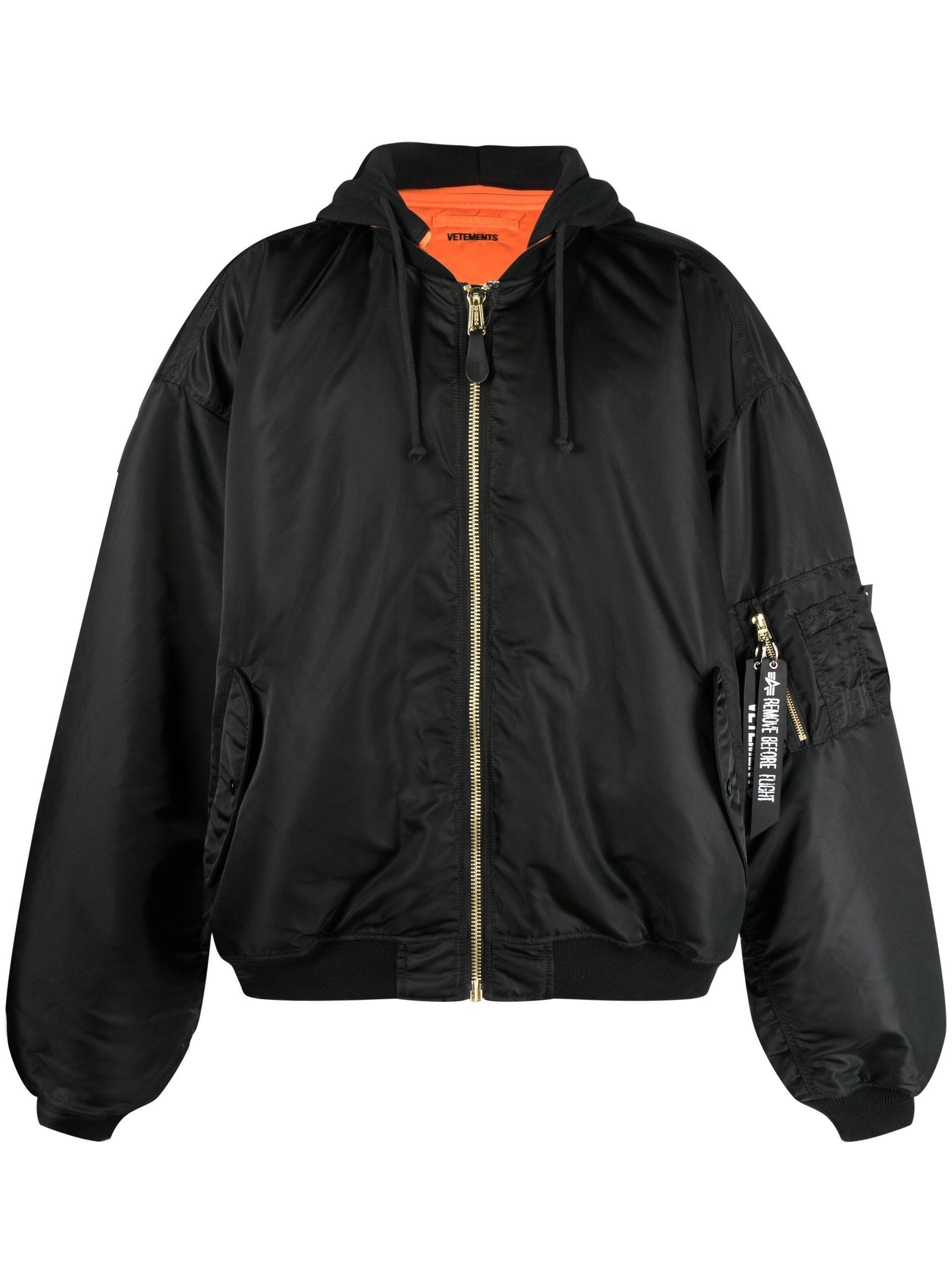 Vetements Reversible Bomber Jacket Black/orange for Men | Lyst