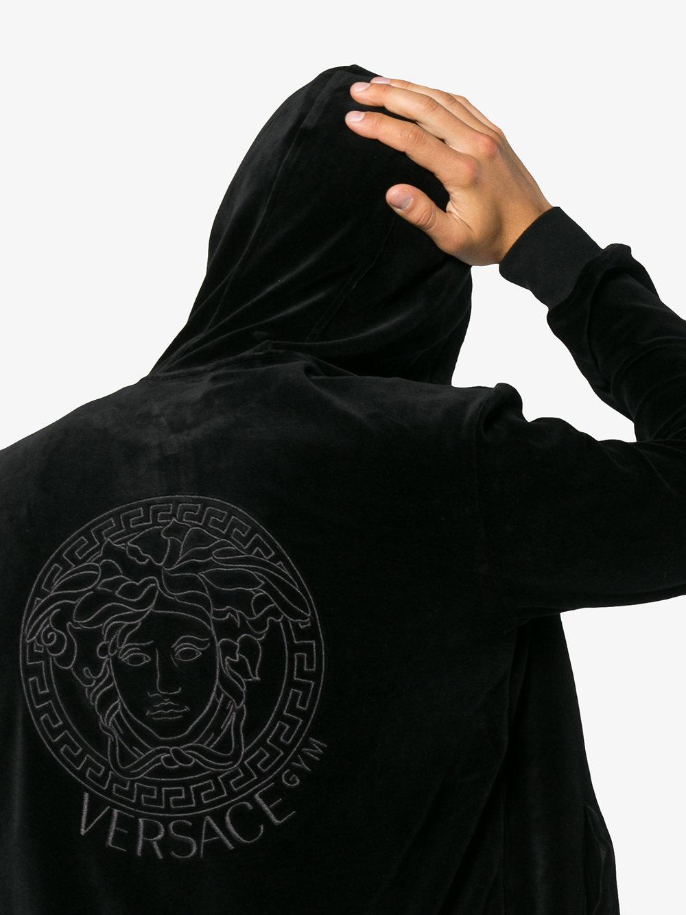 Versace velour hoodie sale