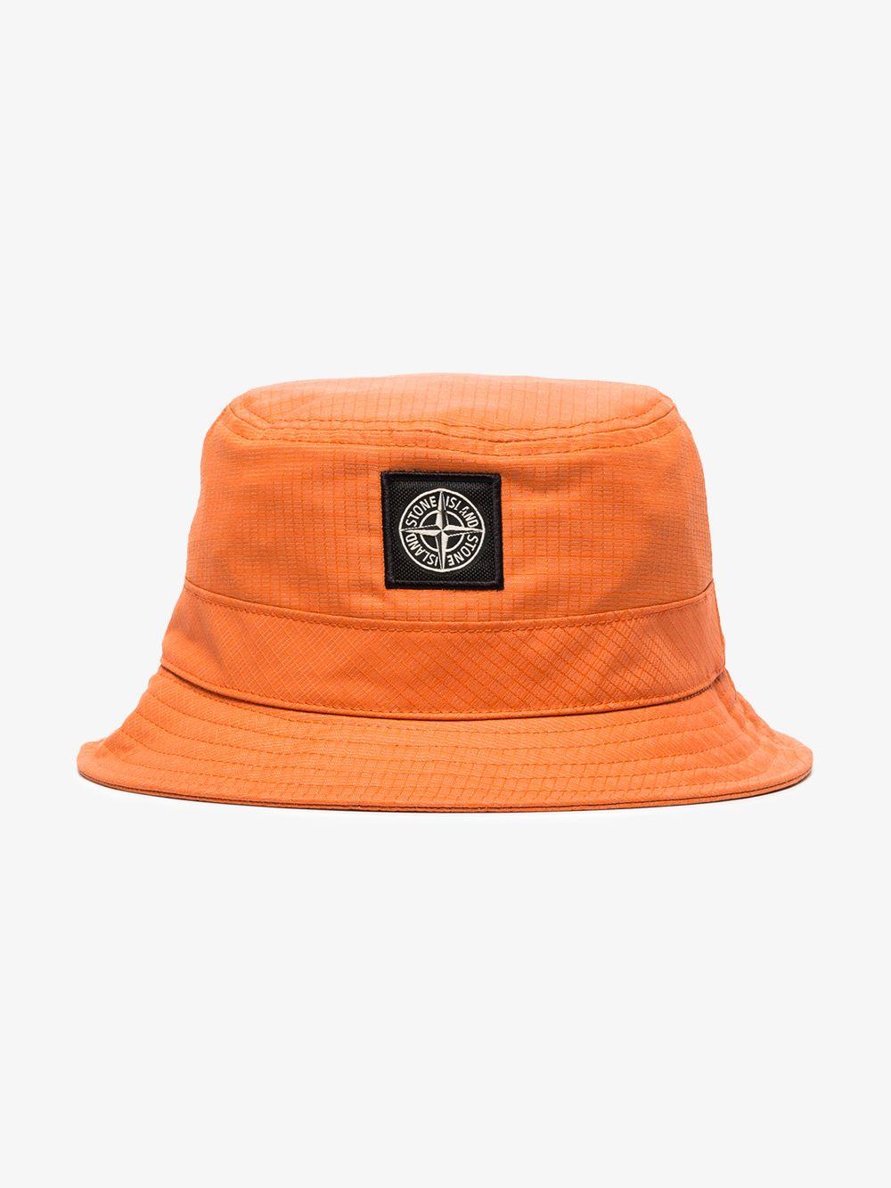 Stone Island Cotton Logo Bucket Hat in 