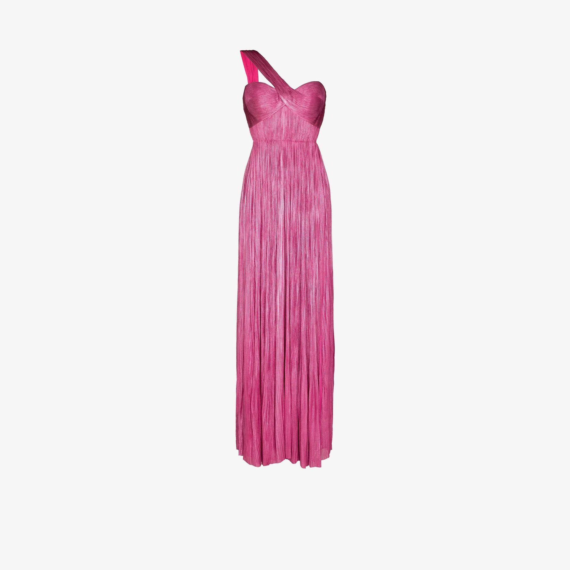 Maria Lucia Hohan Pink Iman One-shoulder Silk Gown - Save 13% | Lyst