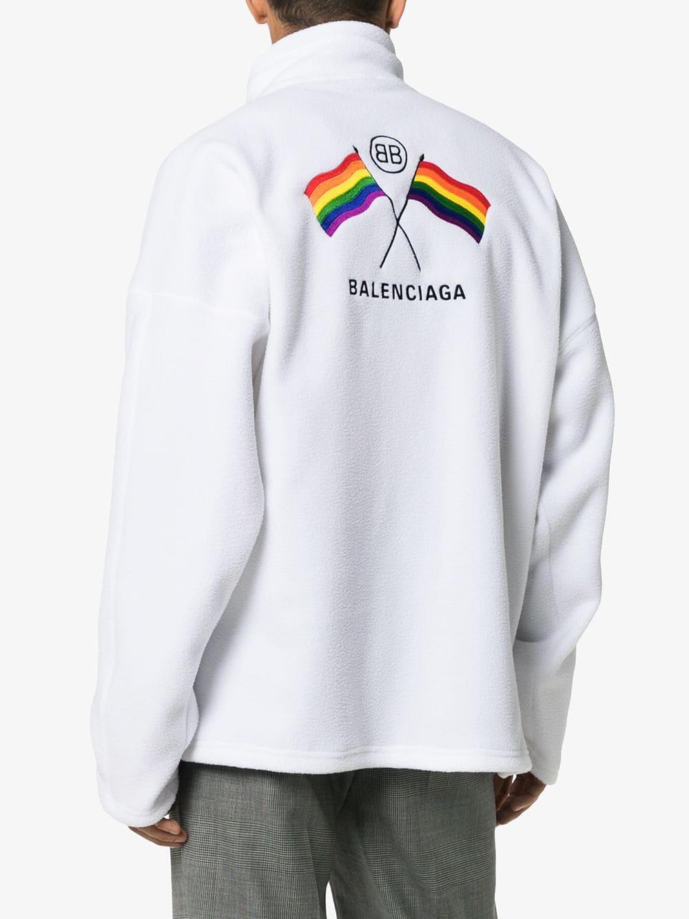 Balenciaga Flag Embroidered Zipped 