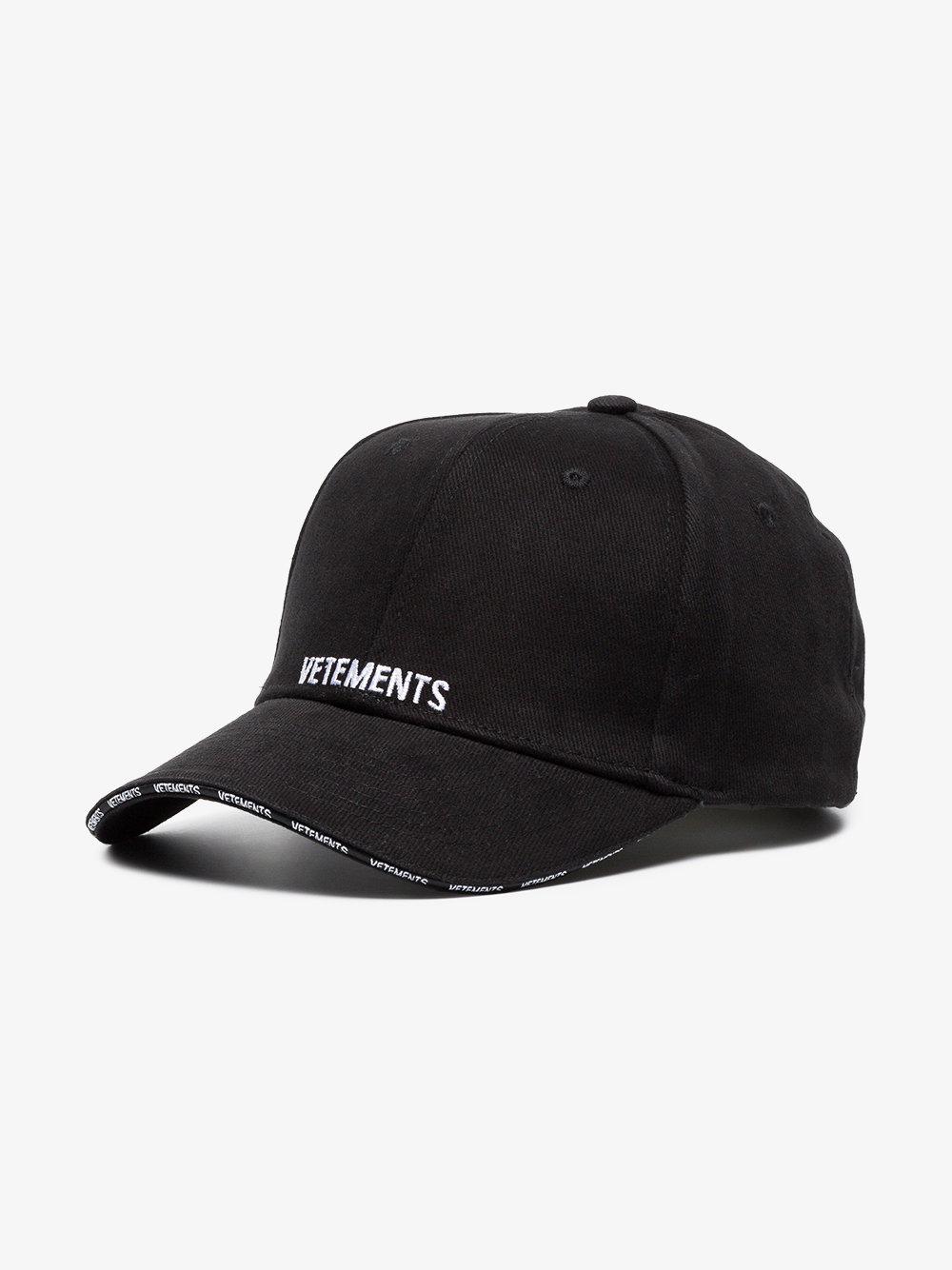 Vetements Cotton Logo Cap in Black | Lyst