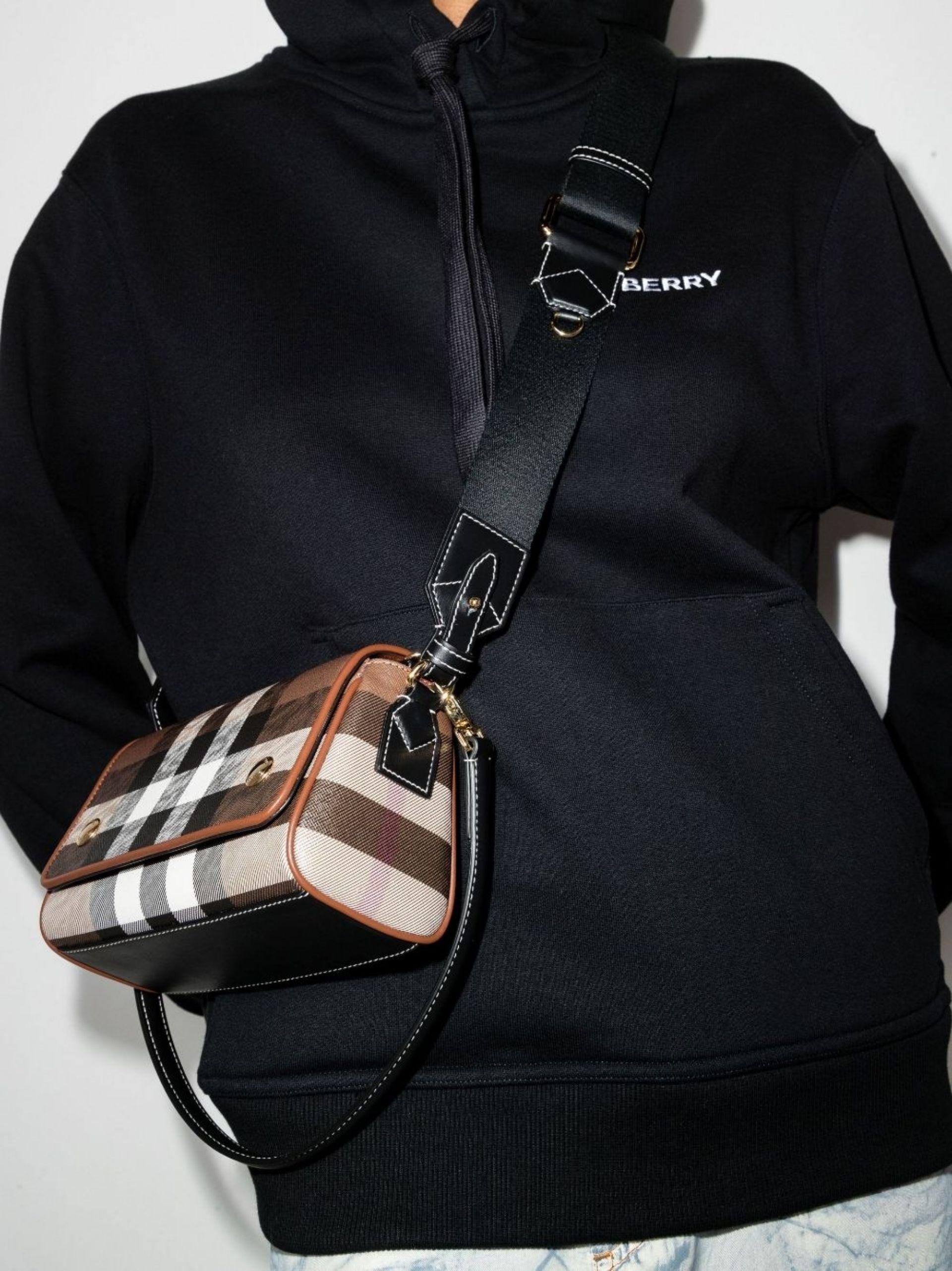 Burberry House Check Canvas Cross Body Bag in Metallic Lyst