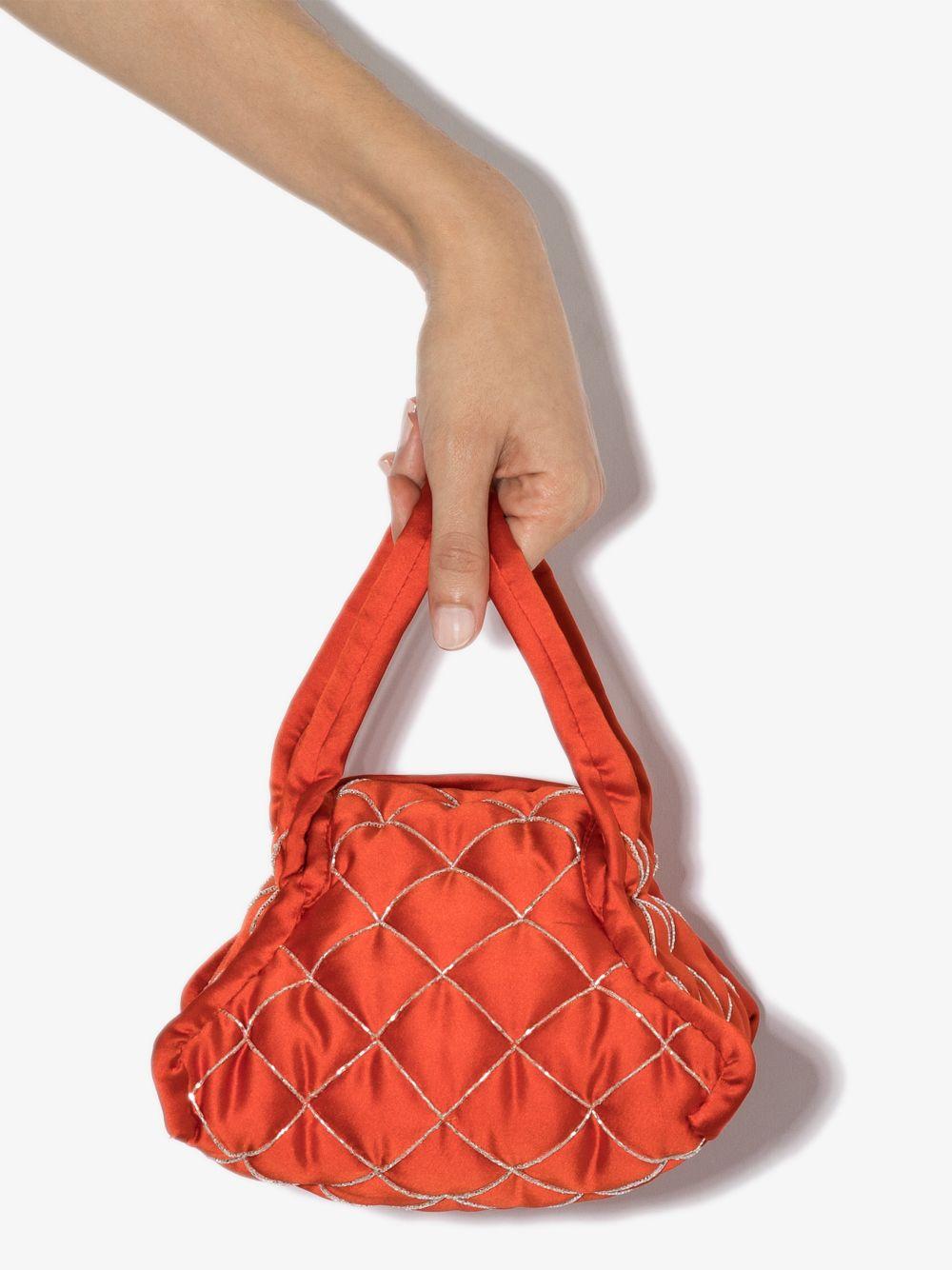 Khaore Synthetic Orange Pillow Quilted Mini Tote Bag - Lyst