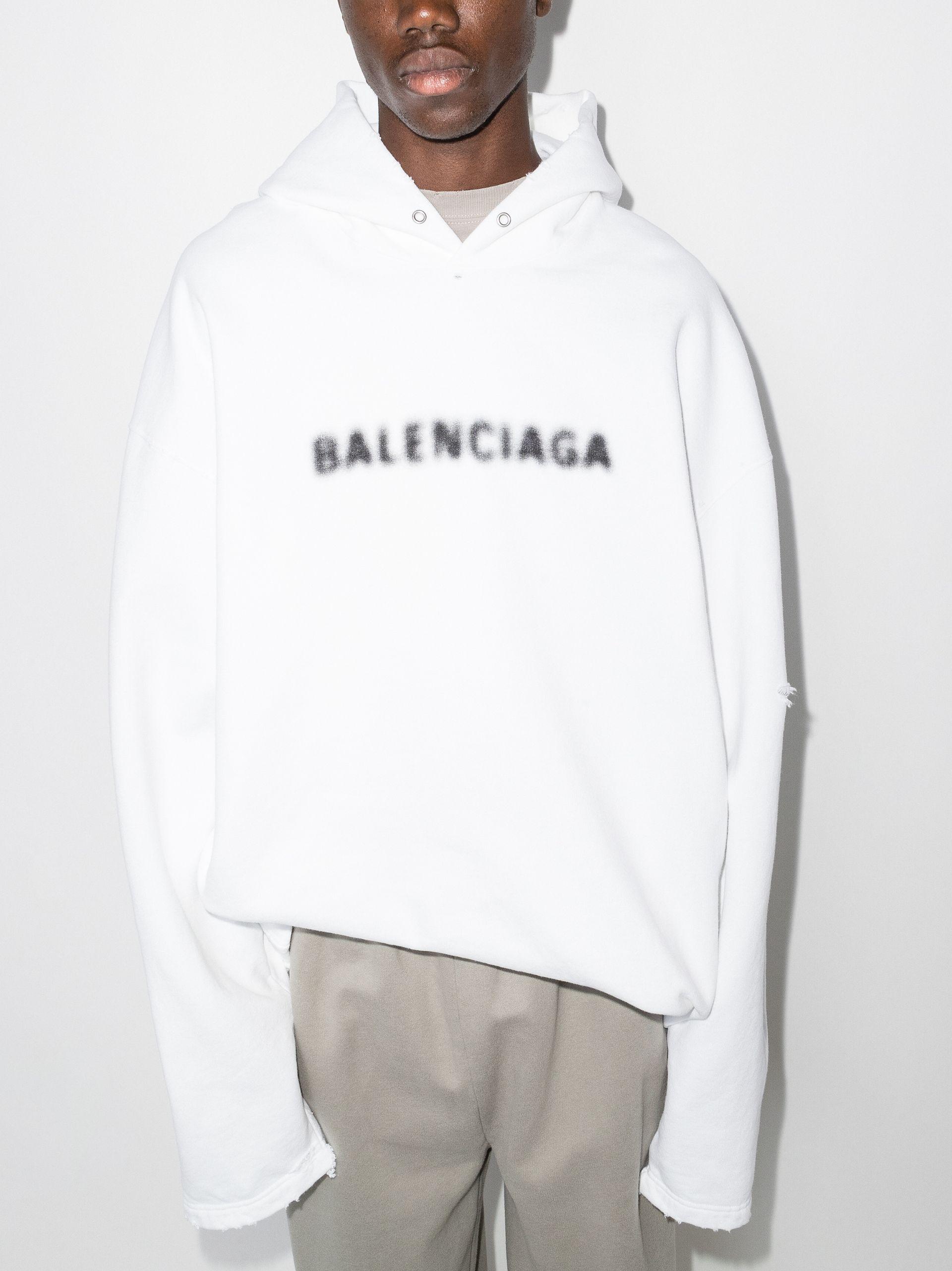 Shopping >balenciaga blurred hoodie big sale - OFF 76%
