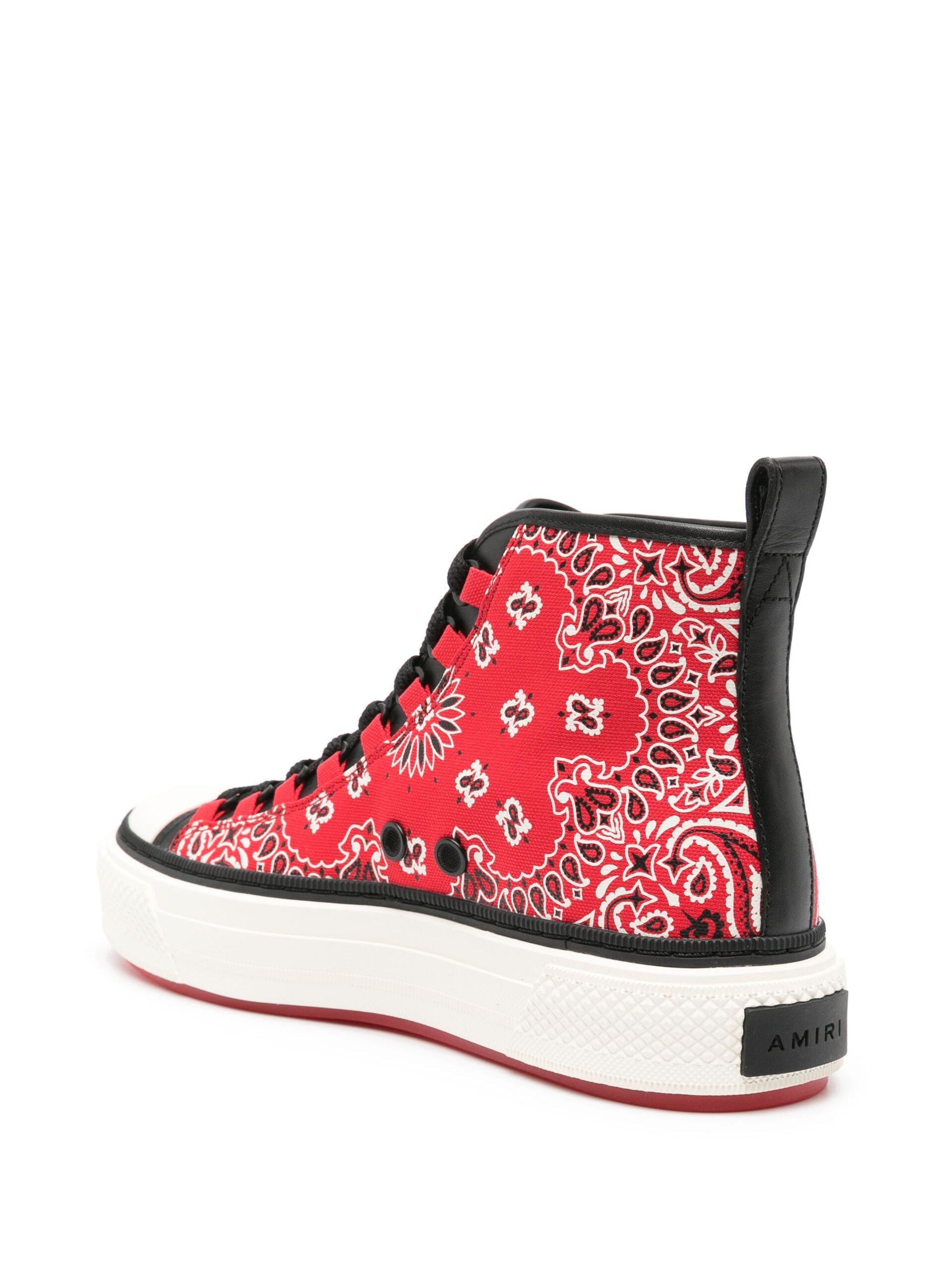Red bandana chucks best sale