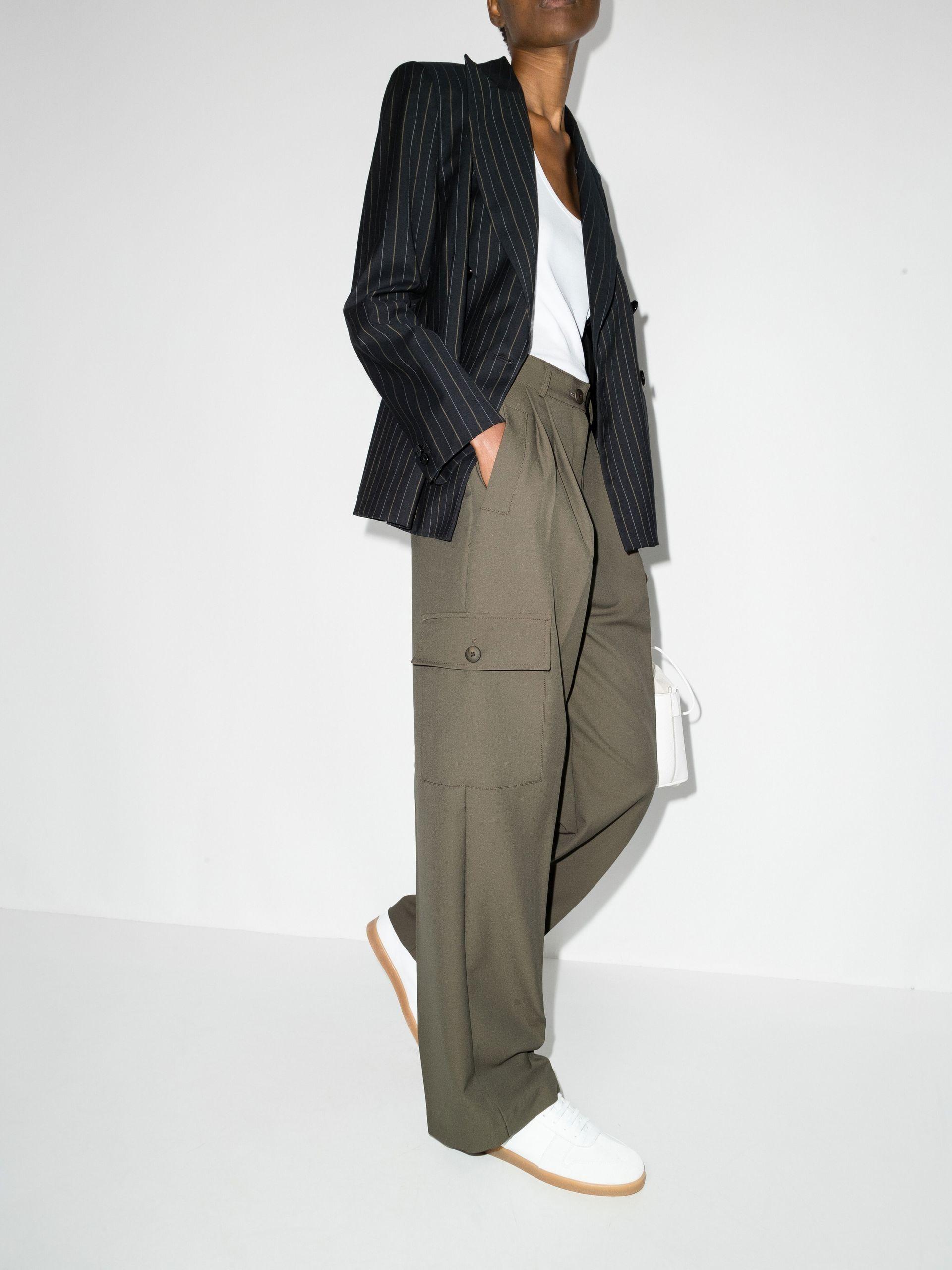 Slacks and Chinos Cargo trousers Frankie Shop Maesa Wide-leg Cargo Pants in Natural Womens Clothing Trousers 