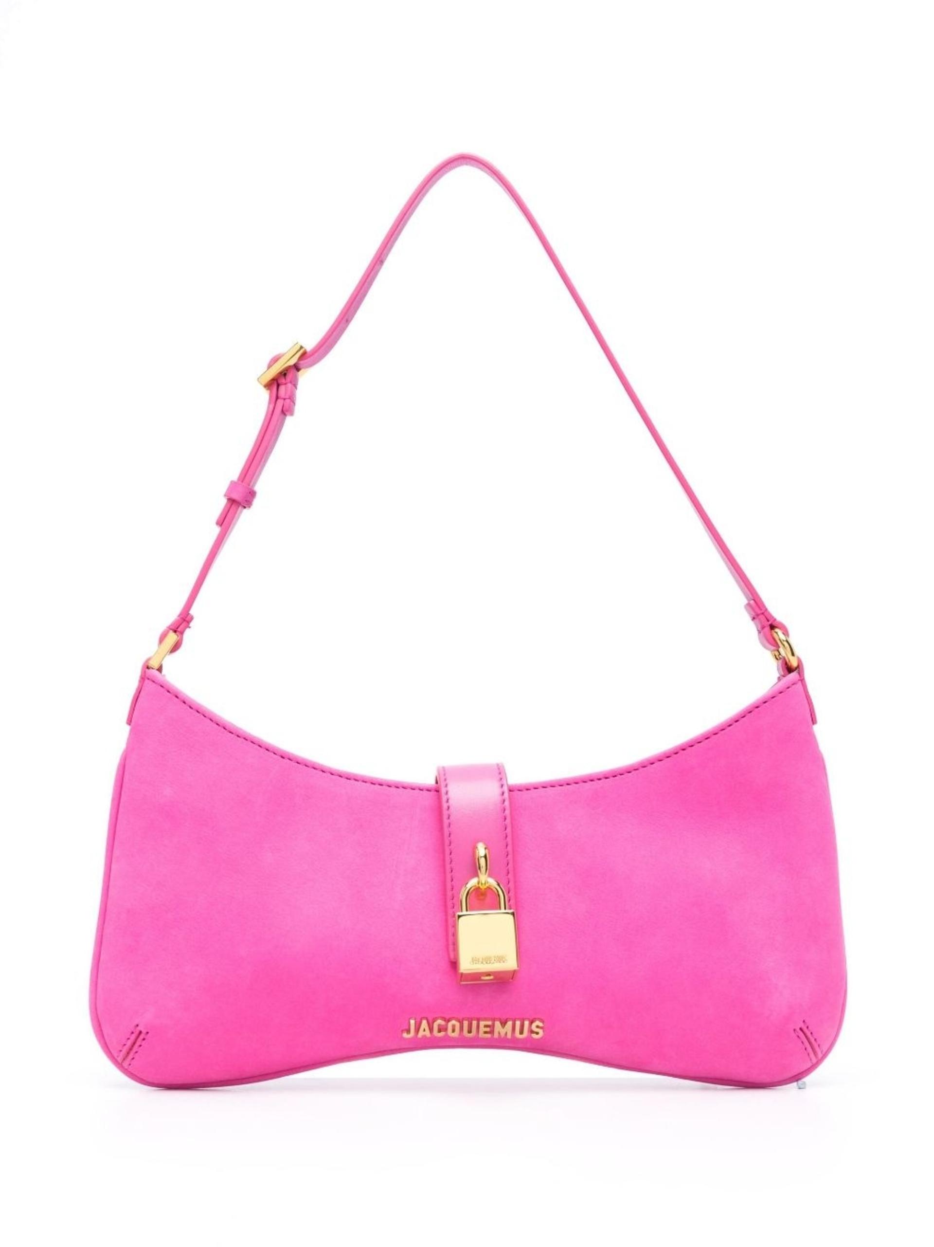 Jacquemus Le Bisou Cadenas Suede Shoulder Bag in Pink | Lyst