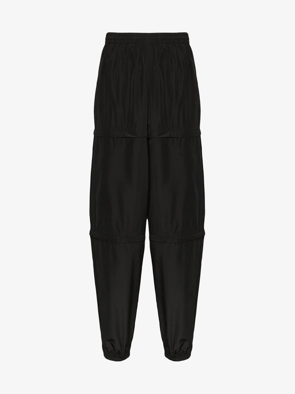 Balenciaga Zip Off Track Pants in Black 
