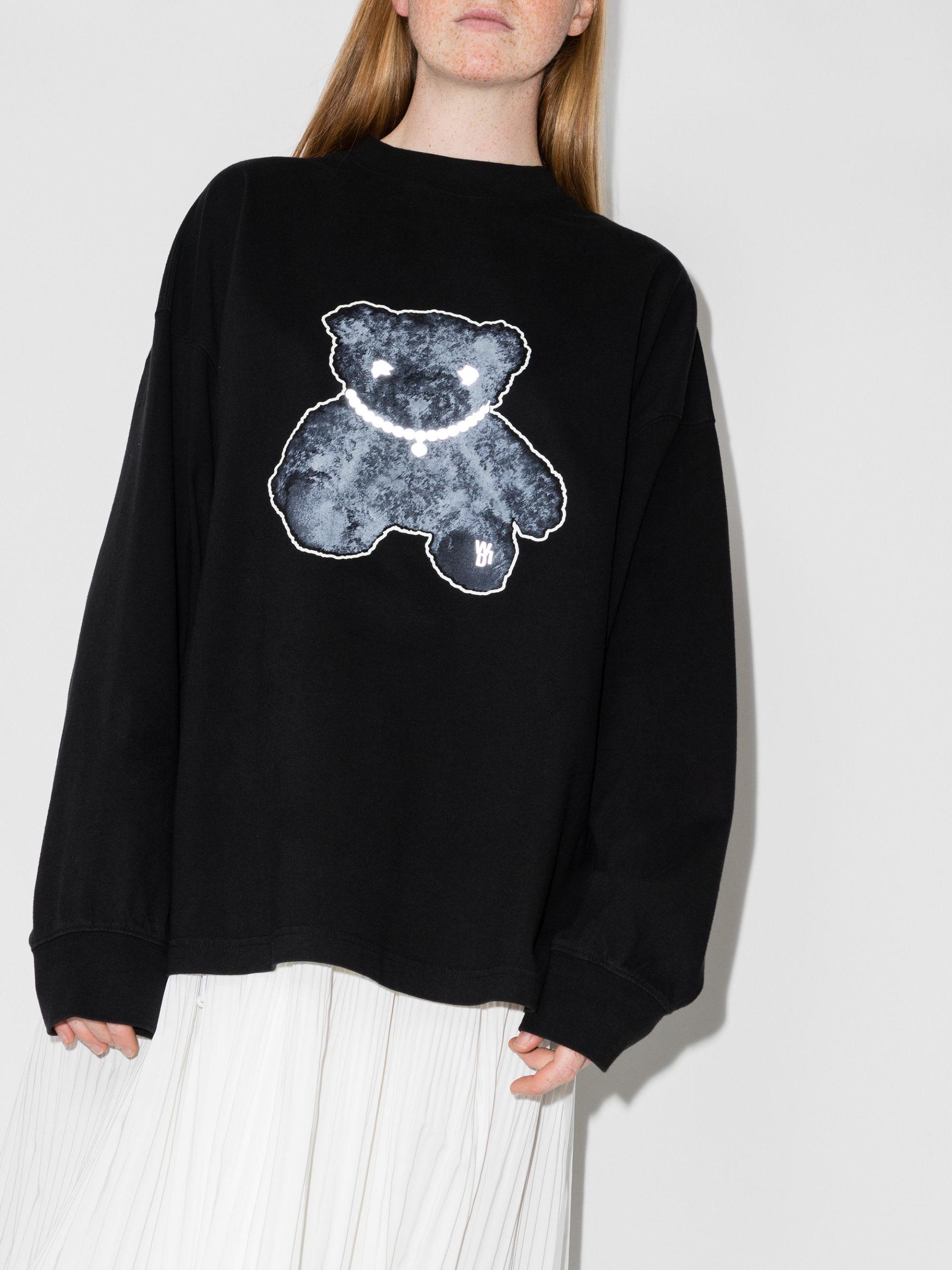 we11done Cotton Bear Print T-shirt in 