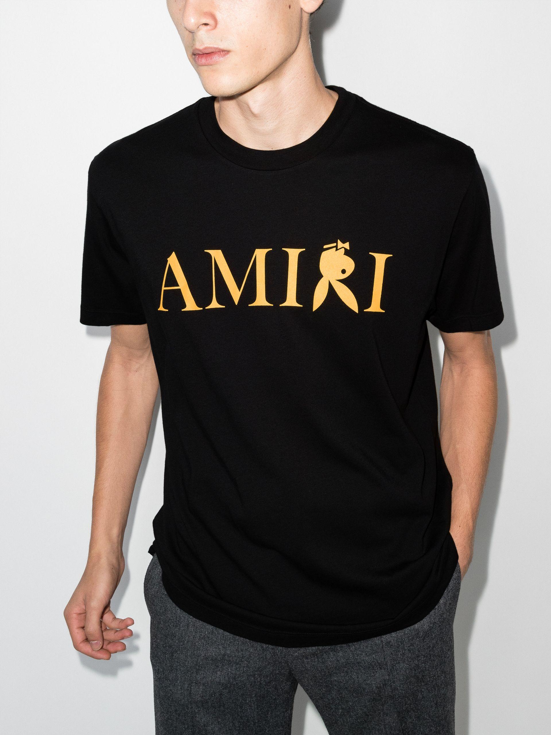 Amiri X Playboy Reverse Bunny Logo T-shirt in Black for Men | Lyst