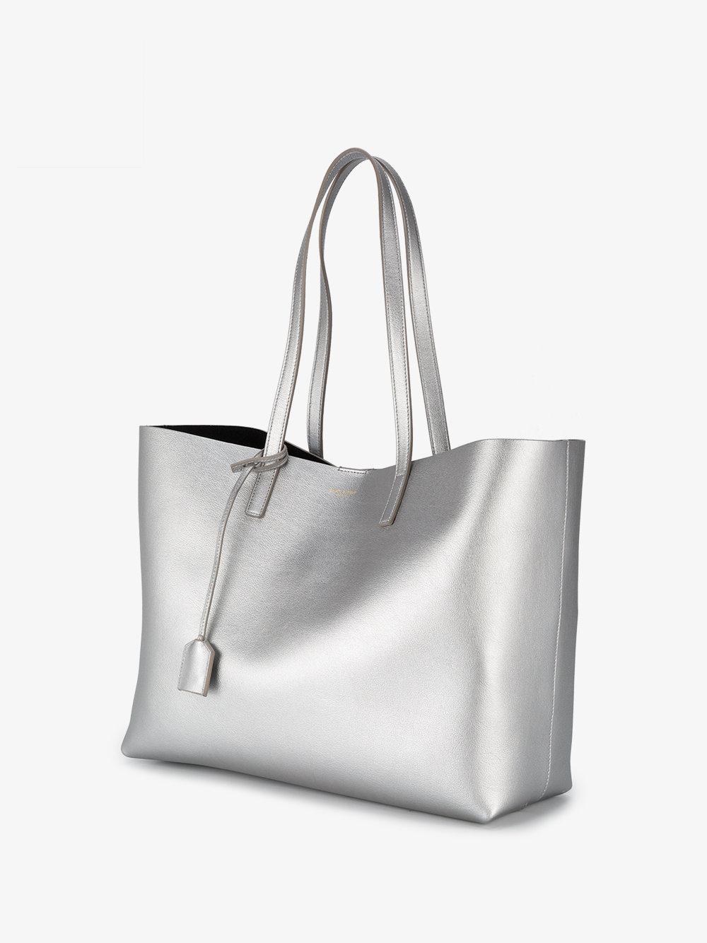 silver tote shopper bag