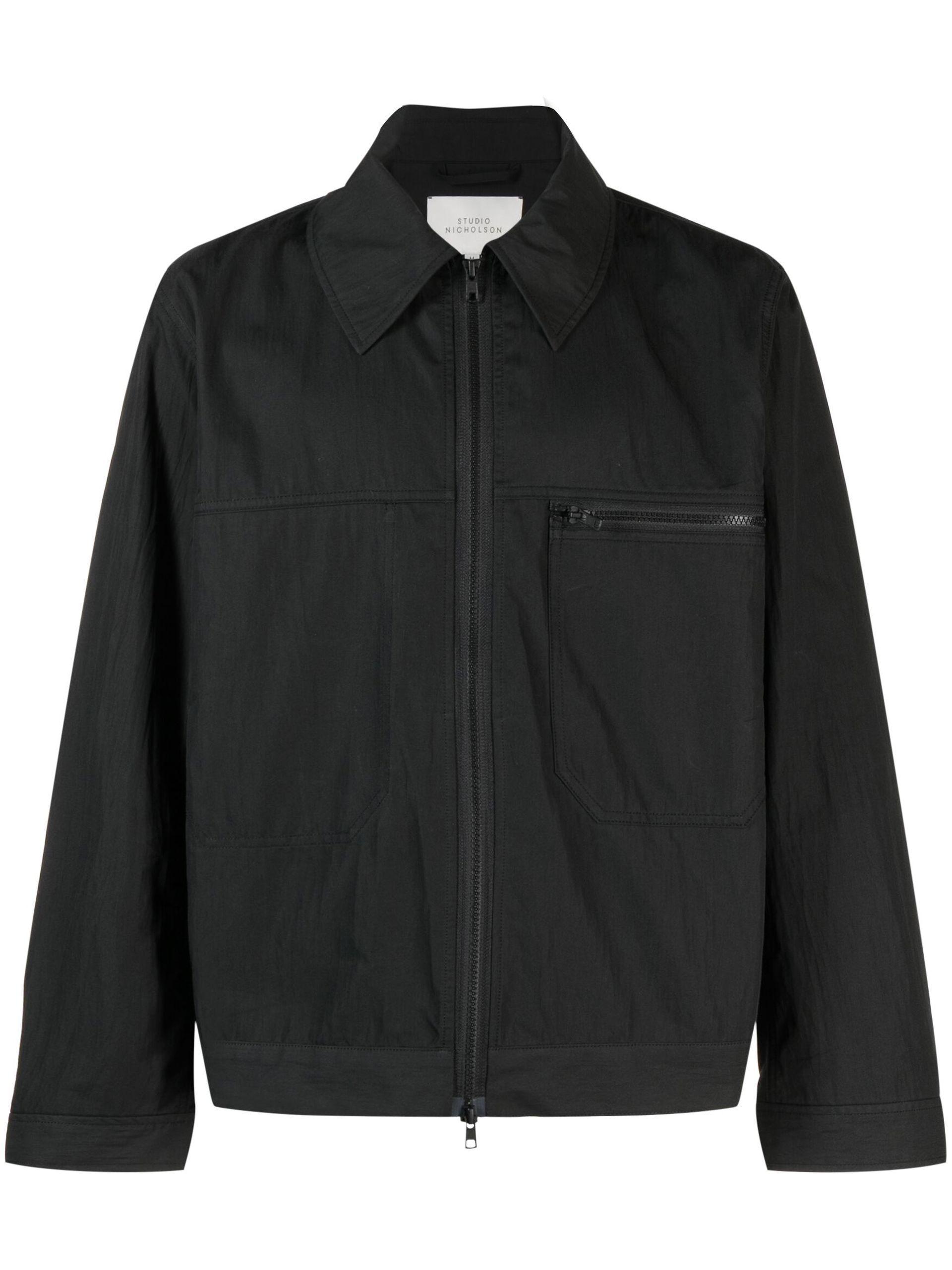 Studio Nicholson Zip-up Shirt Jacket in Black for Men | Lyst