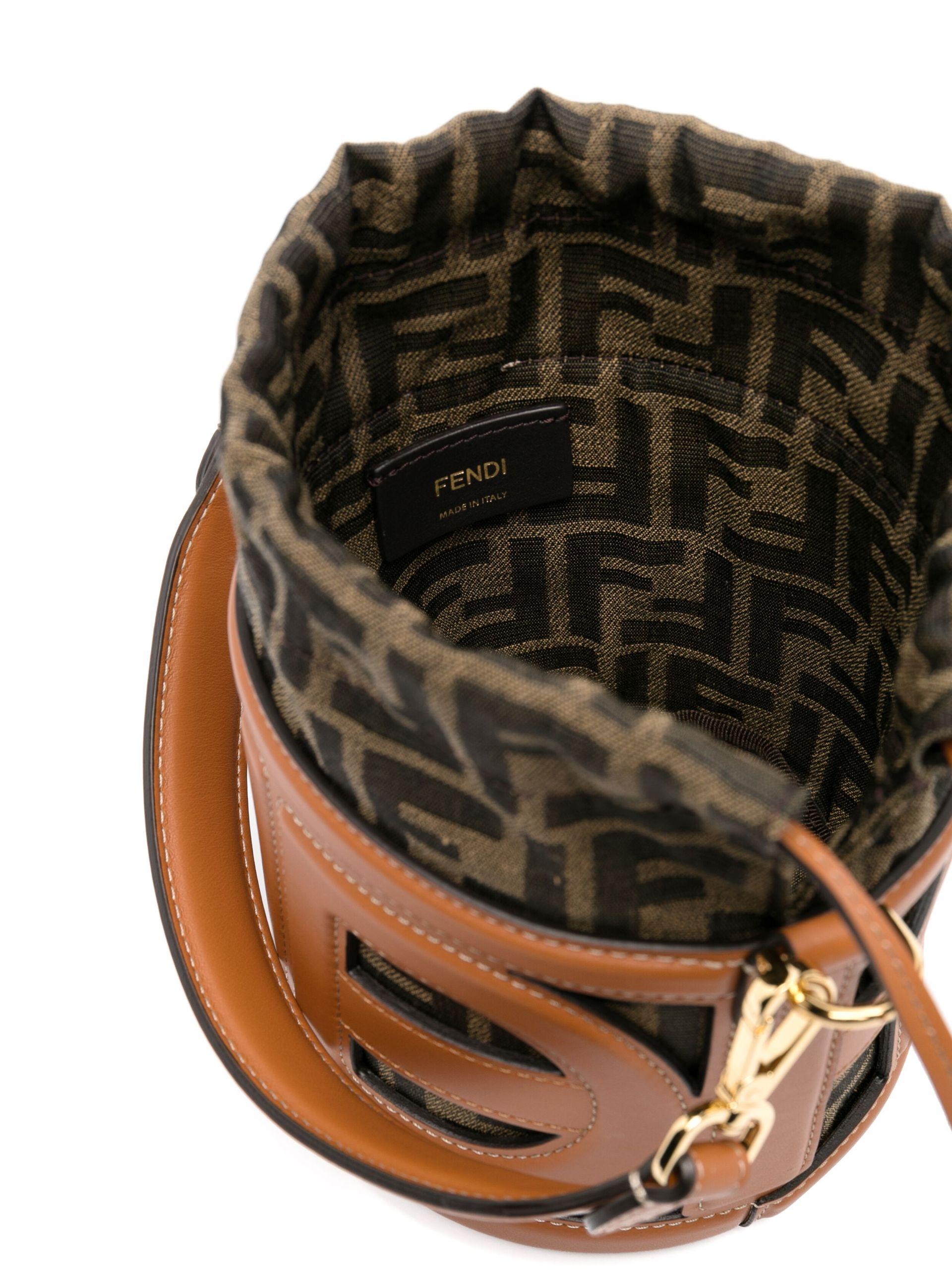 Fendi Step Out Mini Bag - Women's - Calf Leather/fabric in Fendi Step Out Mini Bag - Women's - Calf Leather/fabric in