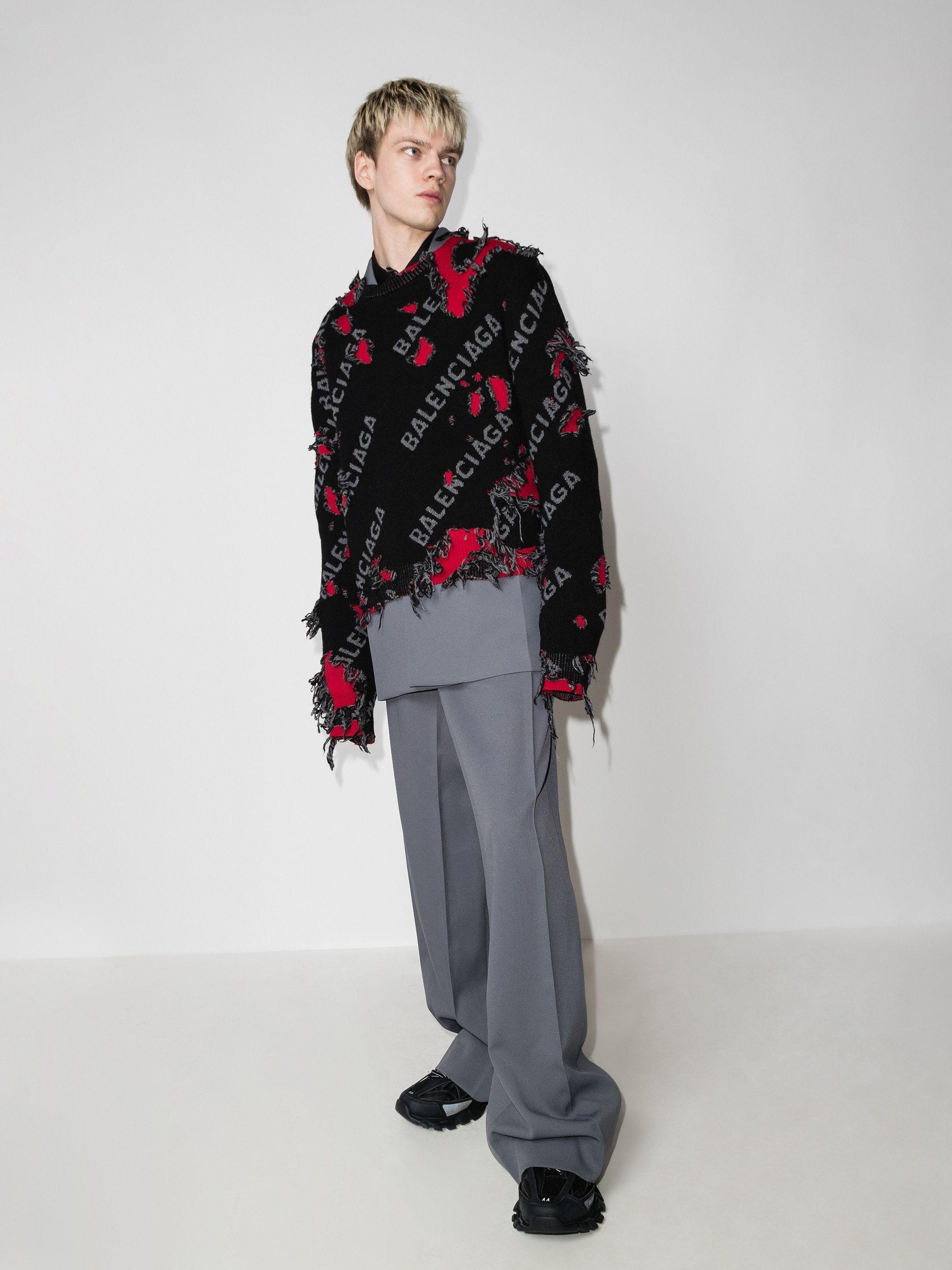 Balenciaga sweater cheap mens black