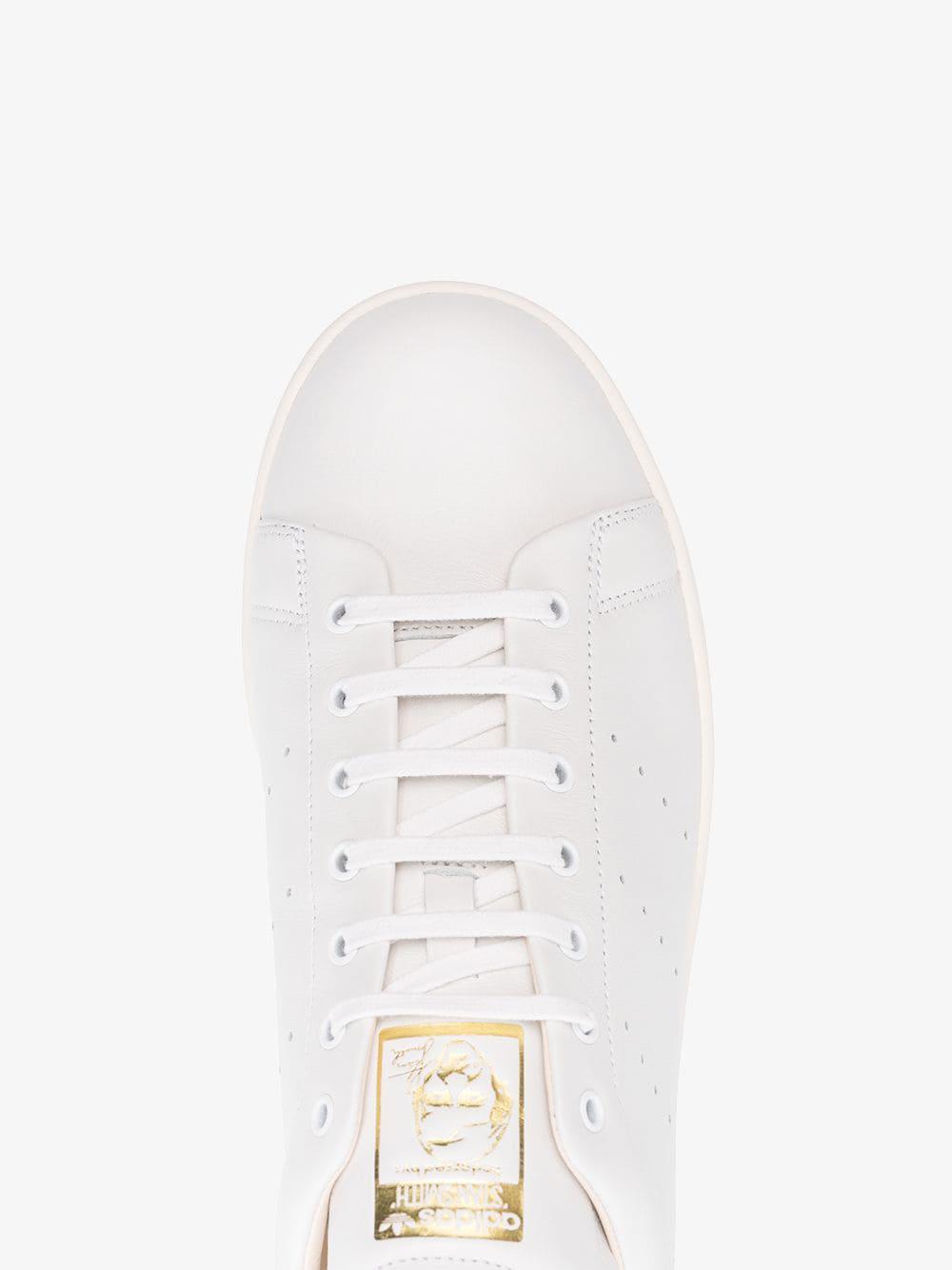 Adidas White And Green Stan Smith Recon Leather Sneakers For Men Lyst
