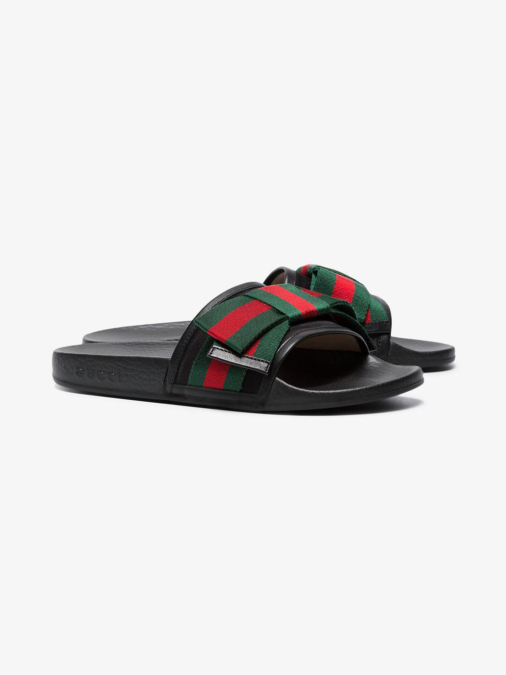 gucci slippers with bow