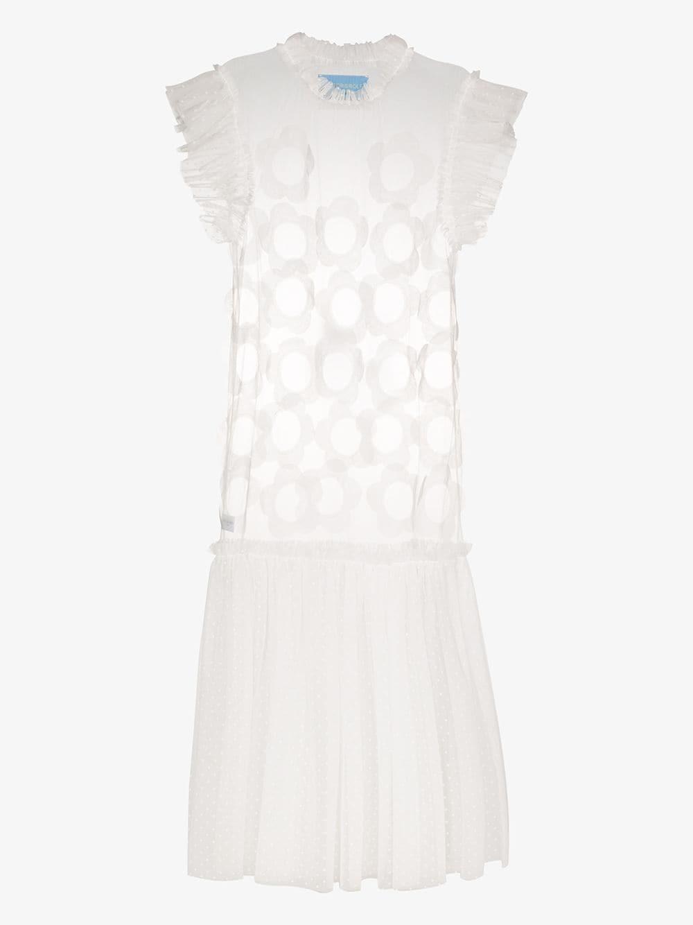 Viktor Rolf Tulle Appliqued Midi Dress In White Lyst