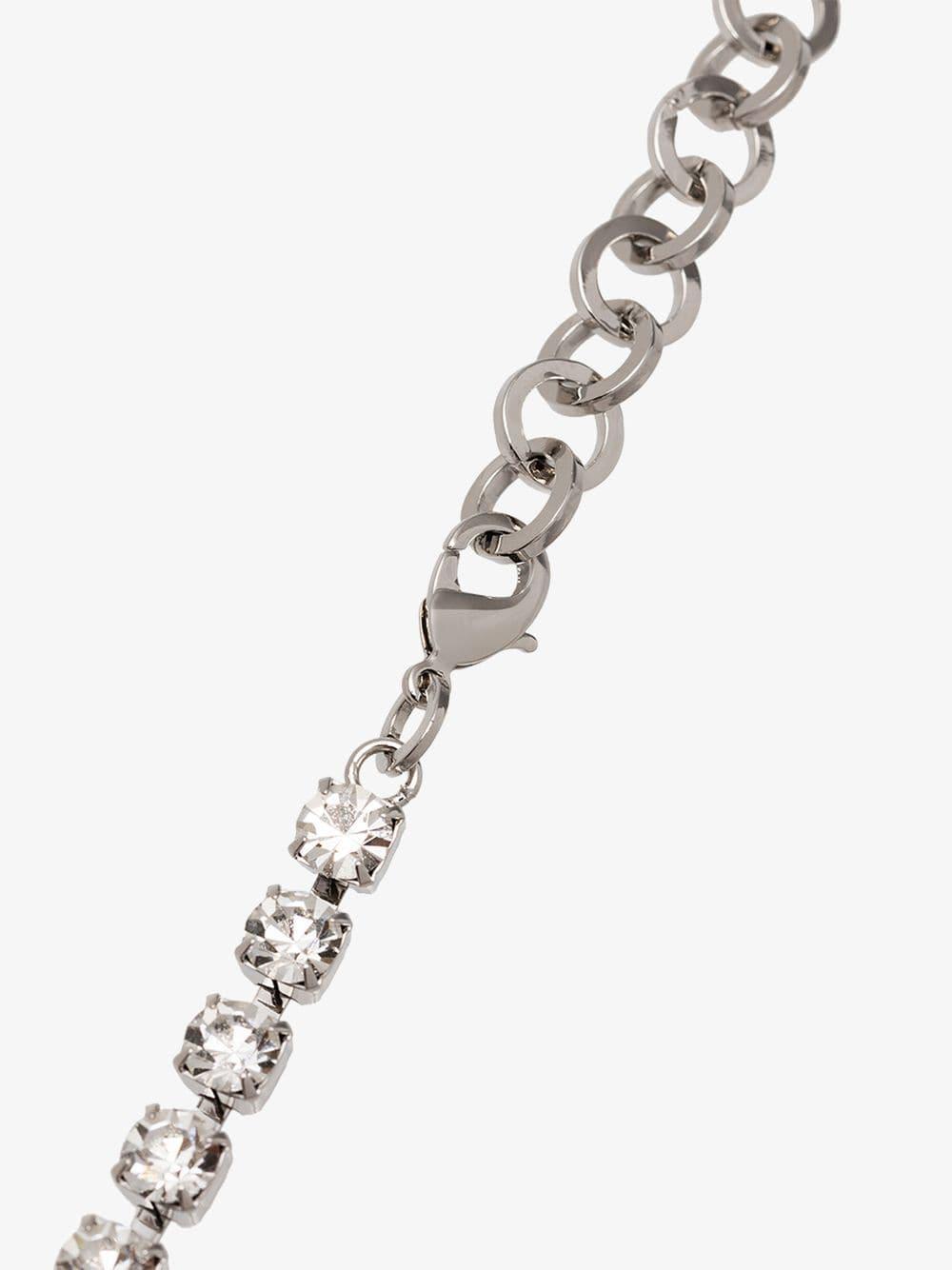 Alessandra Rich Silver Tone Embellished Body Chain in Metallic Lyst