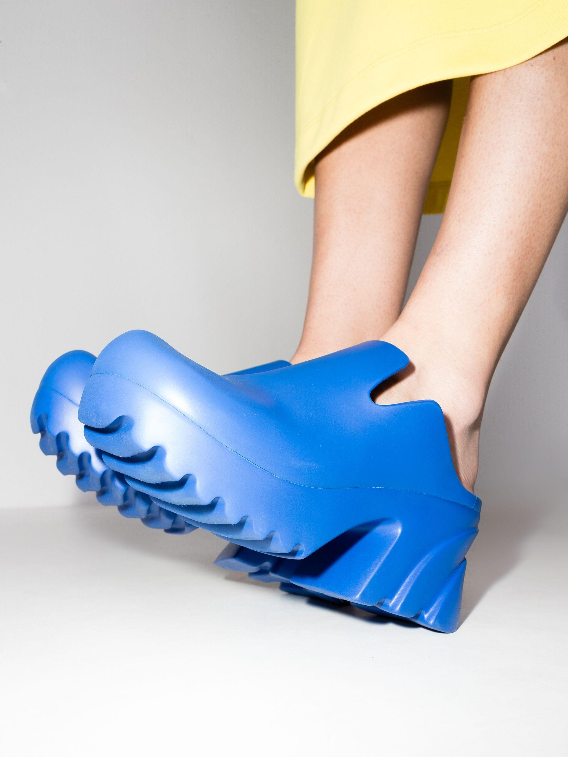 Bottega Veneta Flash 95 Platform Rubber Clogs In Blue Lyst