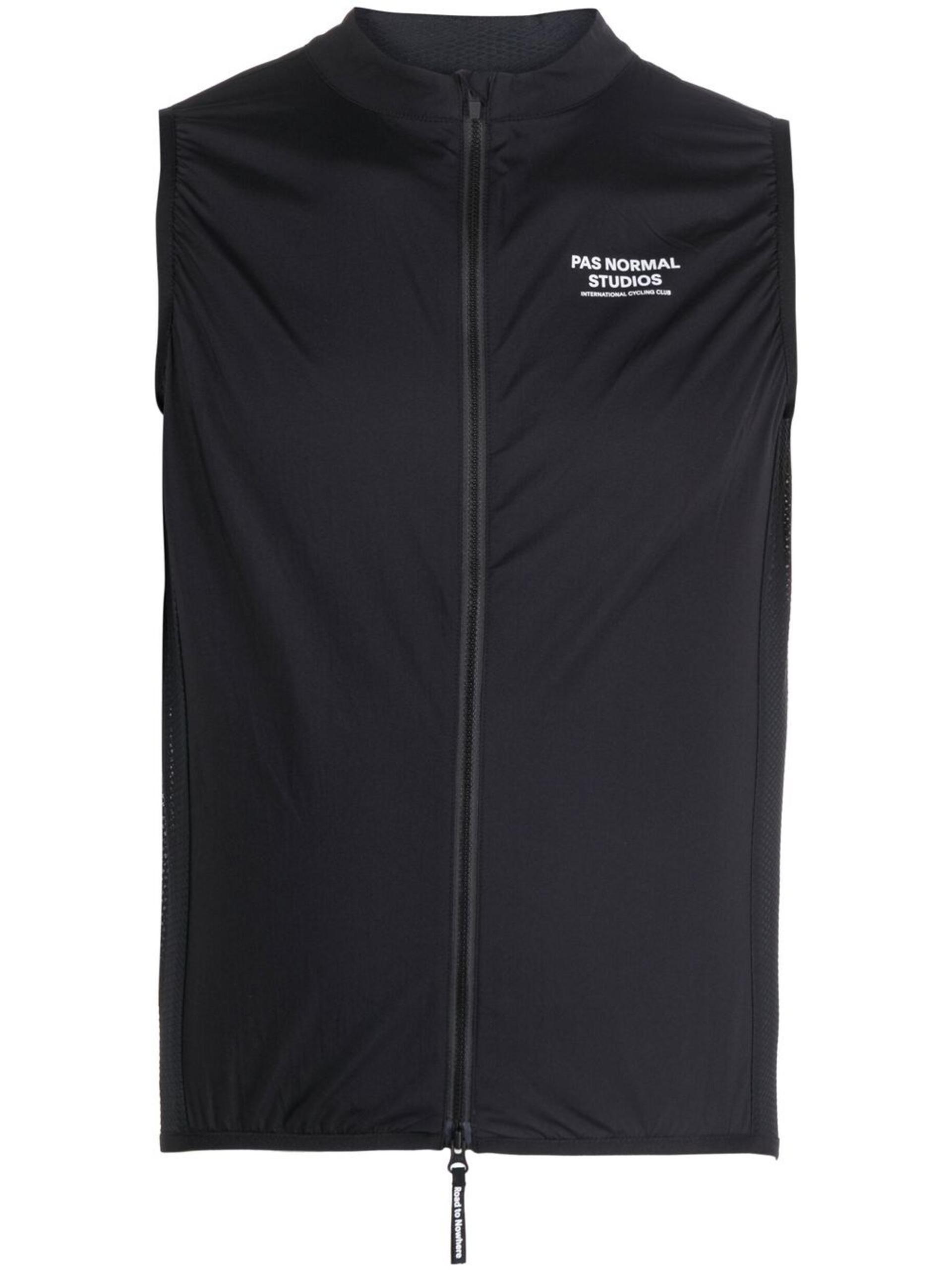 Pas Normal Studios Mechanism Rain Cycling Gilet in Black for Men