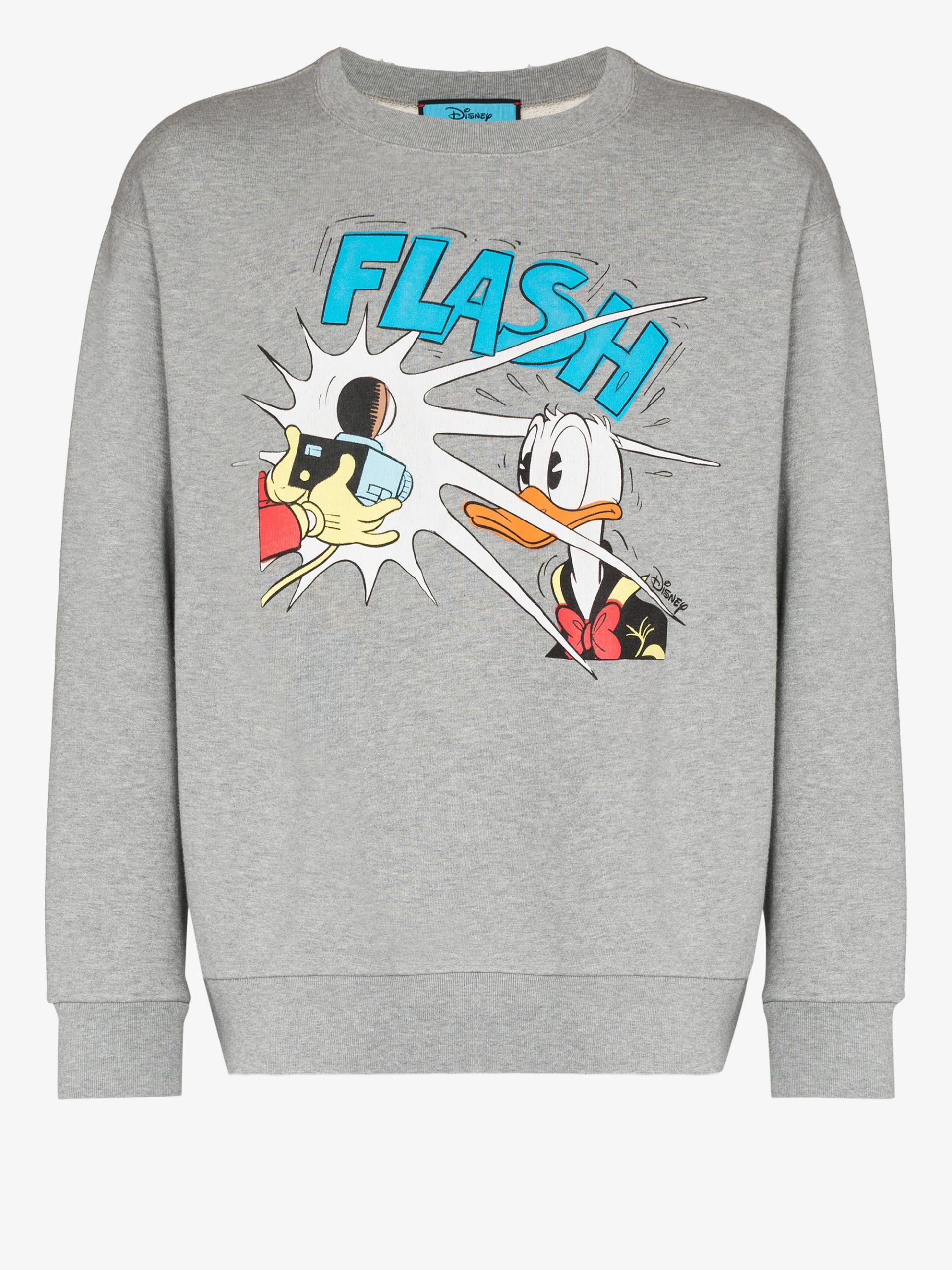Omgekeerde Zwitsers Tropisch Gucci X Disney Donald Duck Flash Sweatshirt in Gray for Men | Lyst