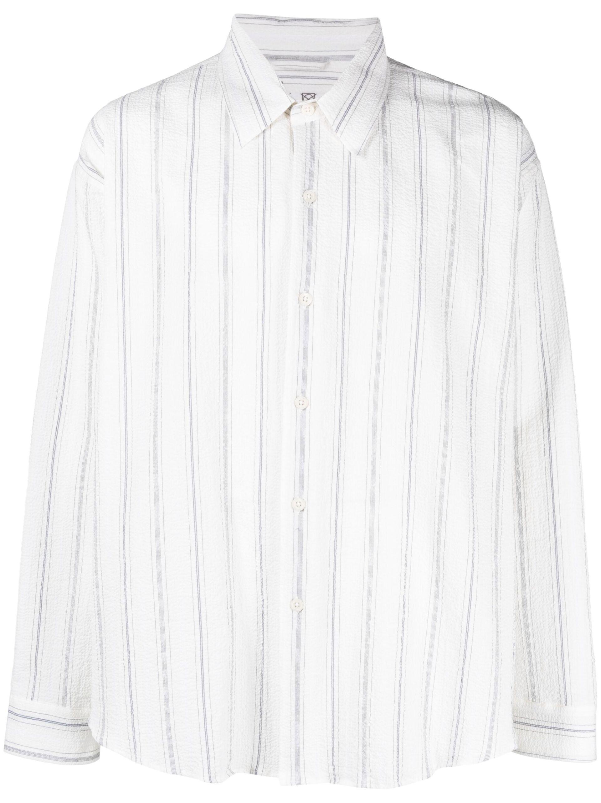 mfpen Exact Striped Cotton Shirt in White for Men | Lyst