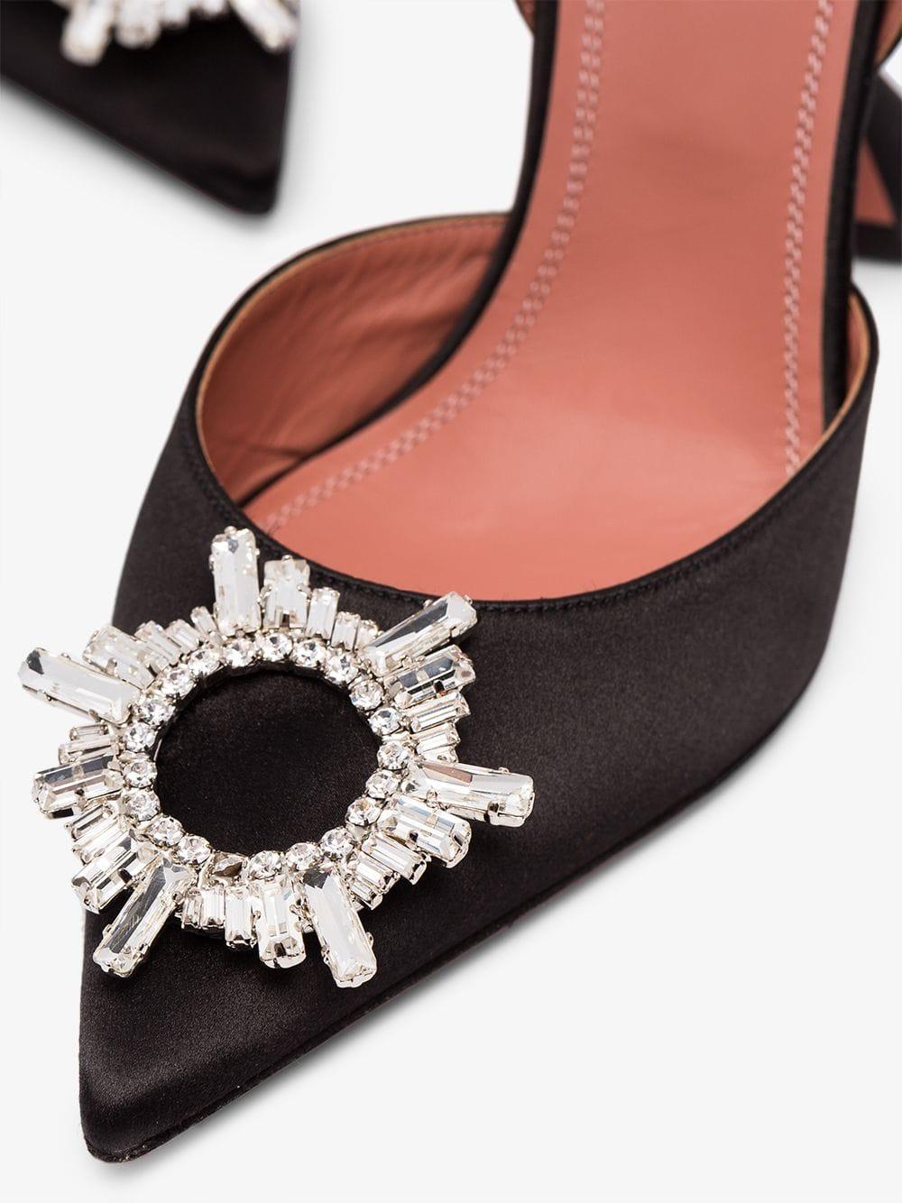 amina muaddi satin pumps