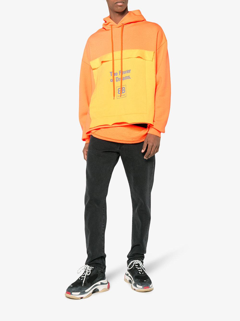 balenciaga orange hoodie