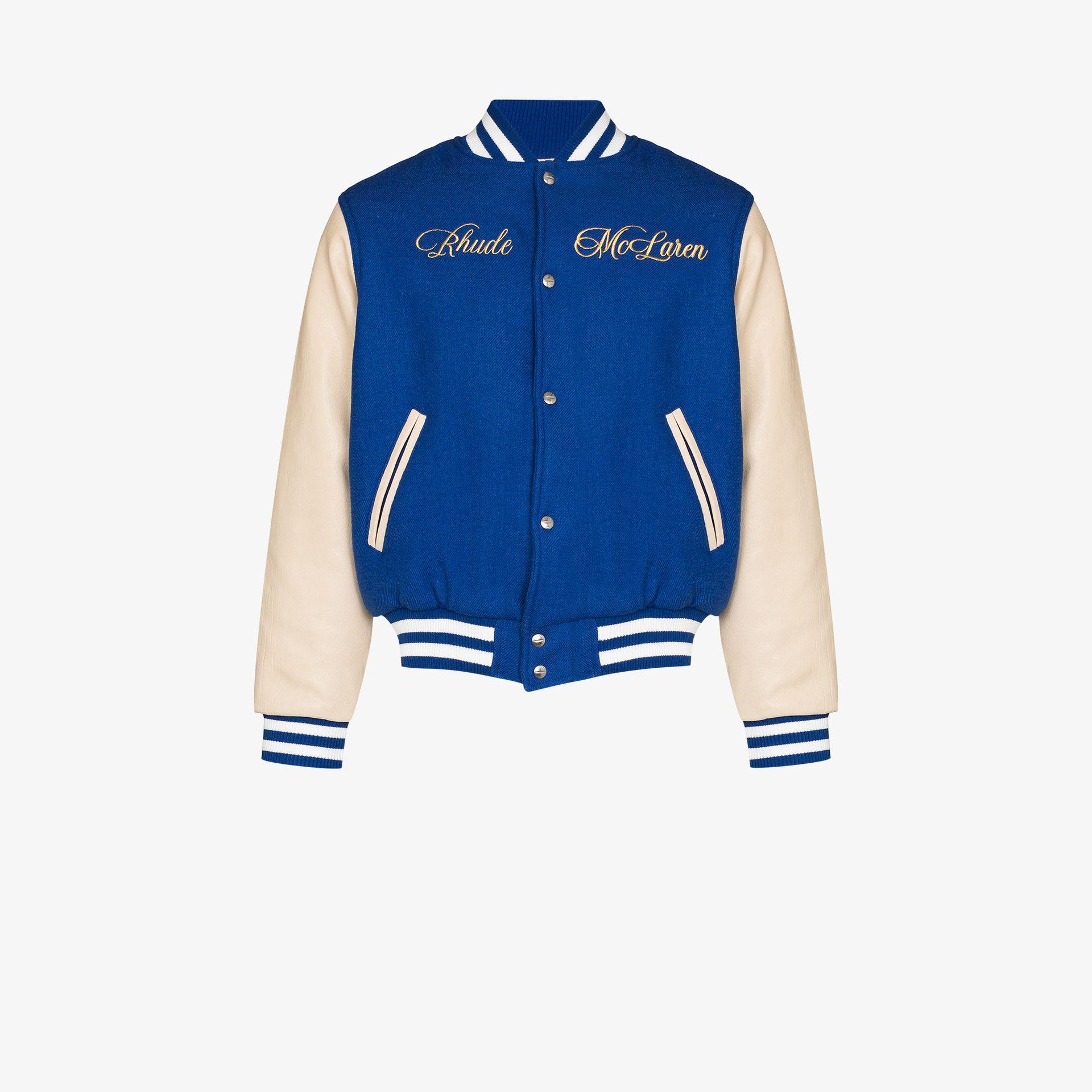 Rhude X Mclaren Varsity Bomber Jacket 