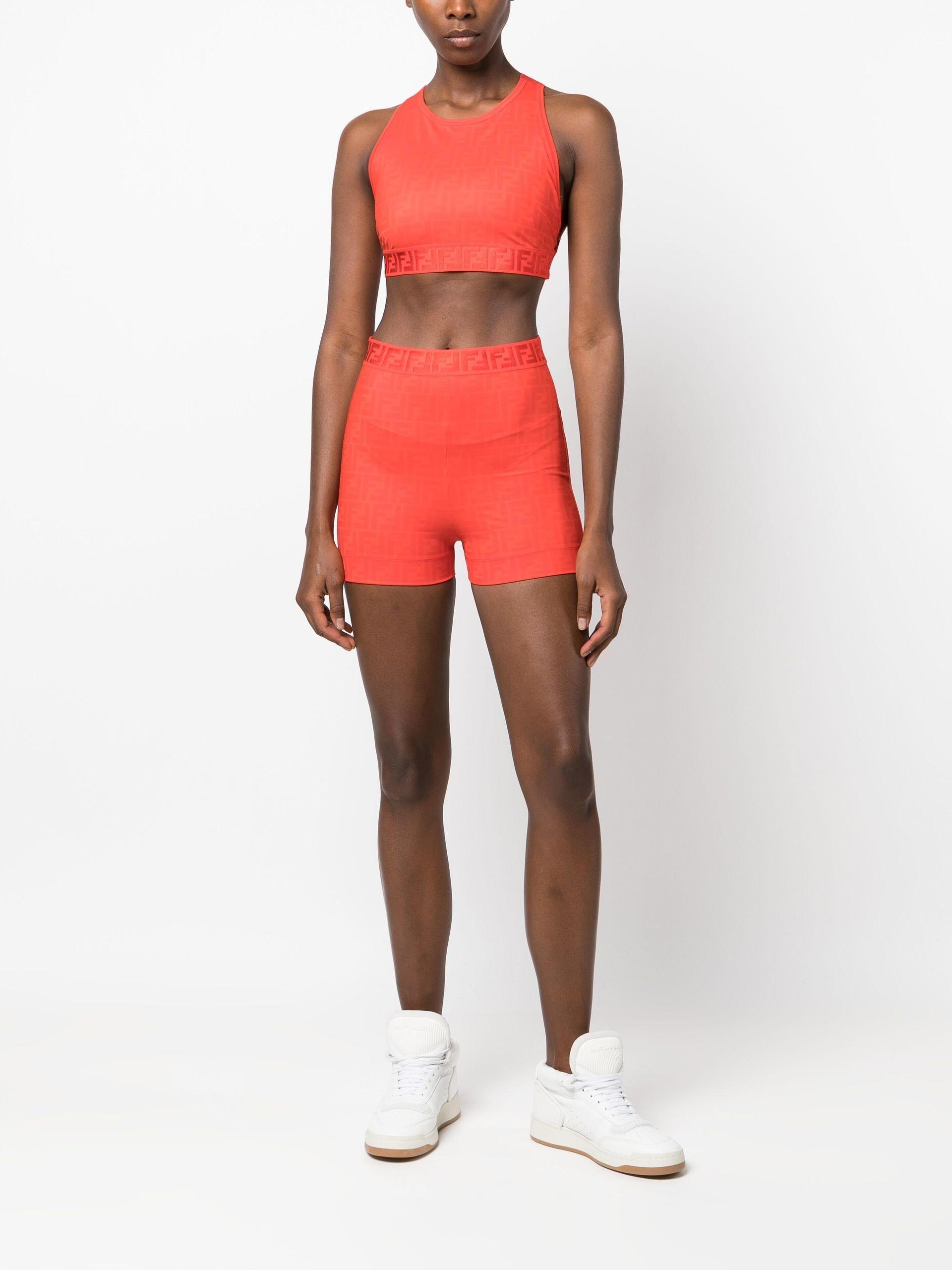 Fendi x Skims Mini Shorts - Red, 12.25 Rise Shorts, Clothing - FENSK21033