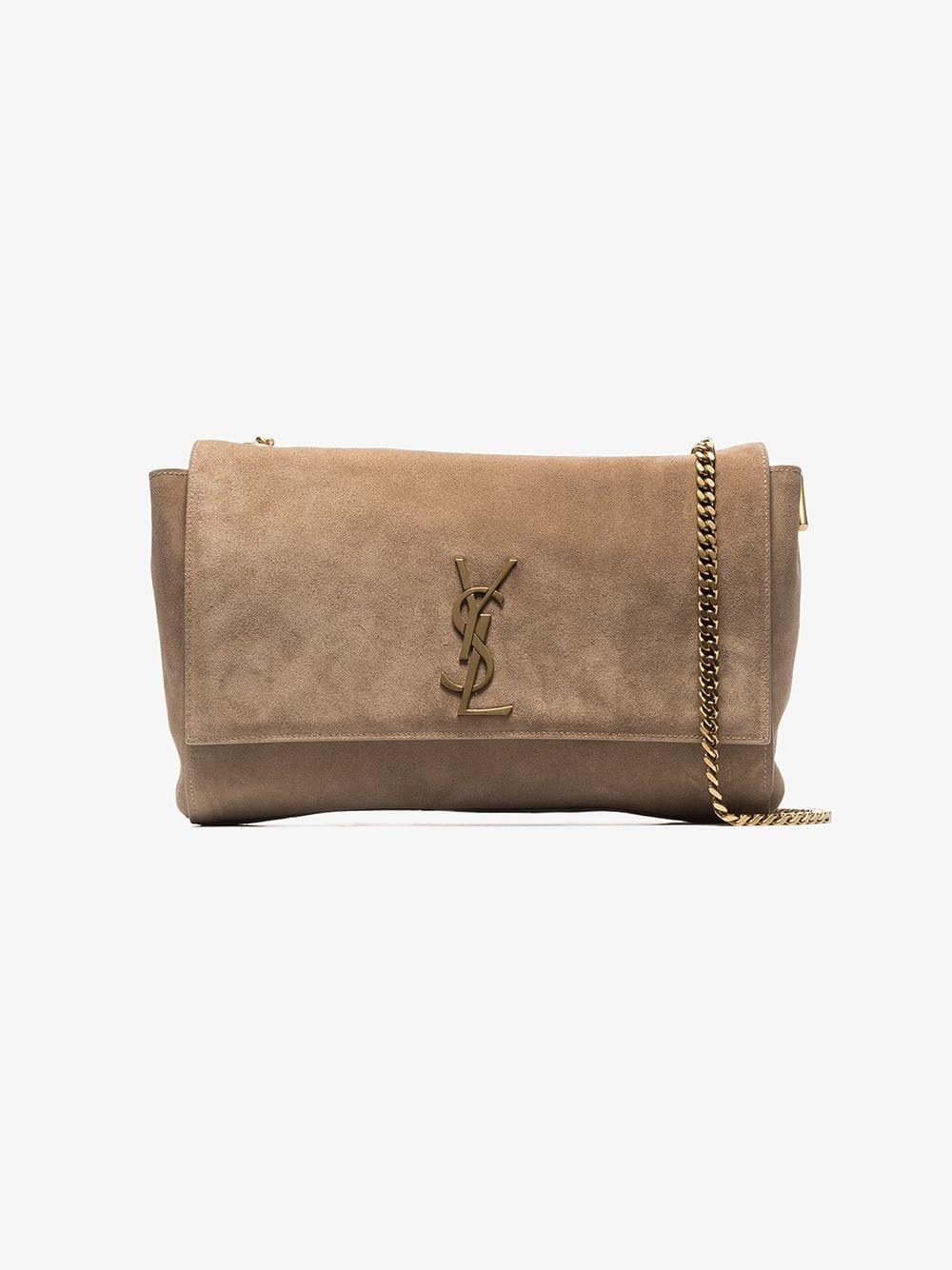 Kate small reversible suede and leather shoulder bag