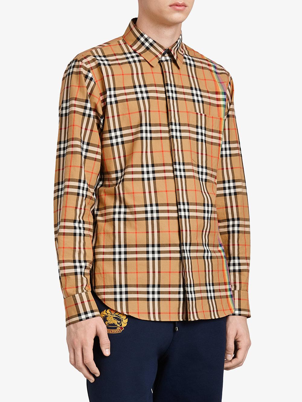 Burberry Rainbow Vintage Check Shirt for Men - Lyst