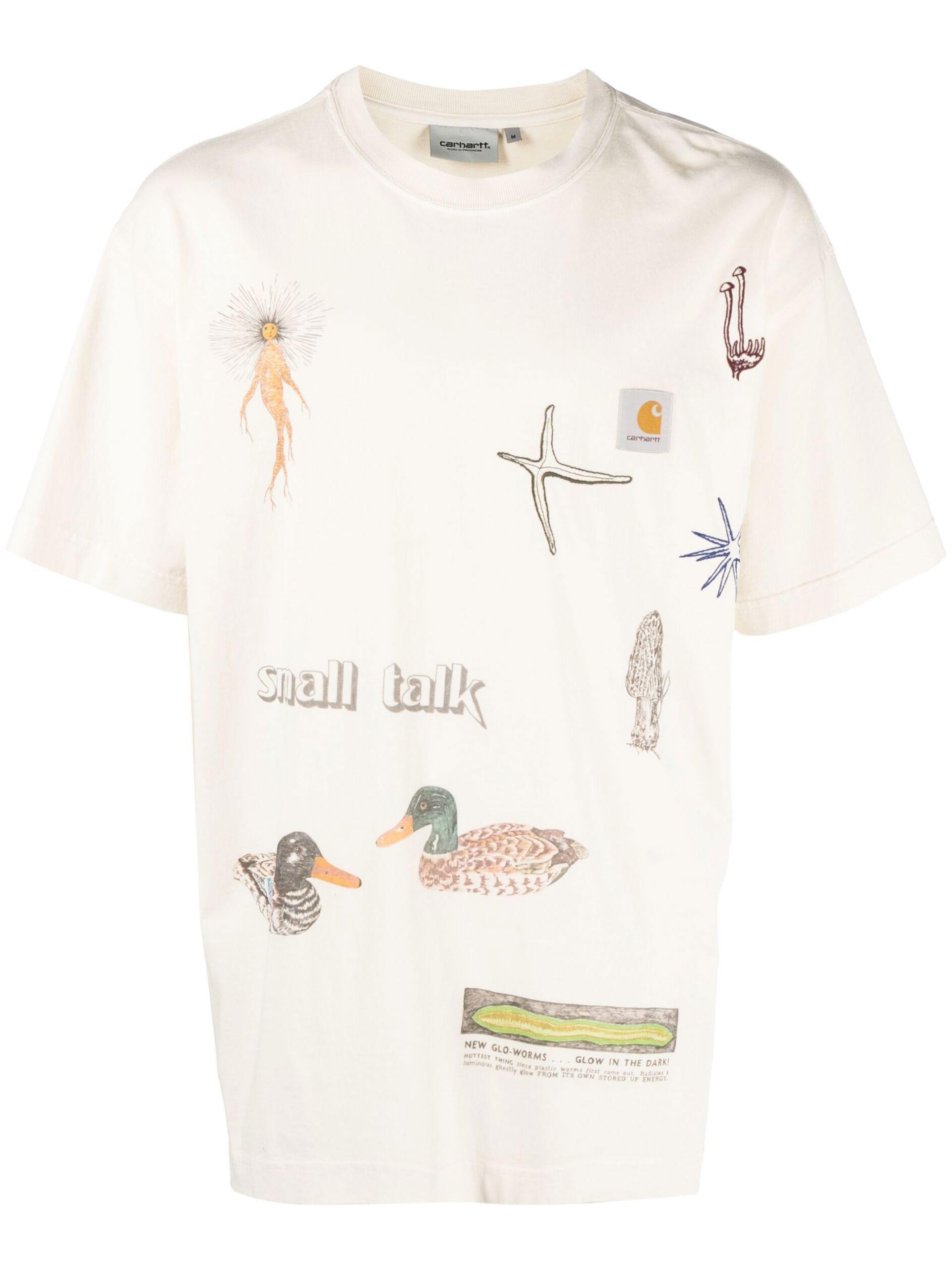 Carhartt Mens Babybrush Duck Short Sleeved Organic T-Shirt - White – The  Foot Factory