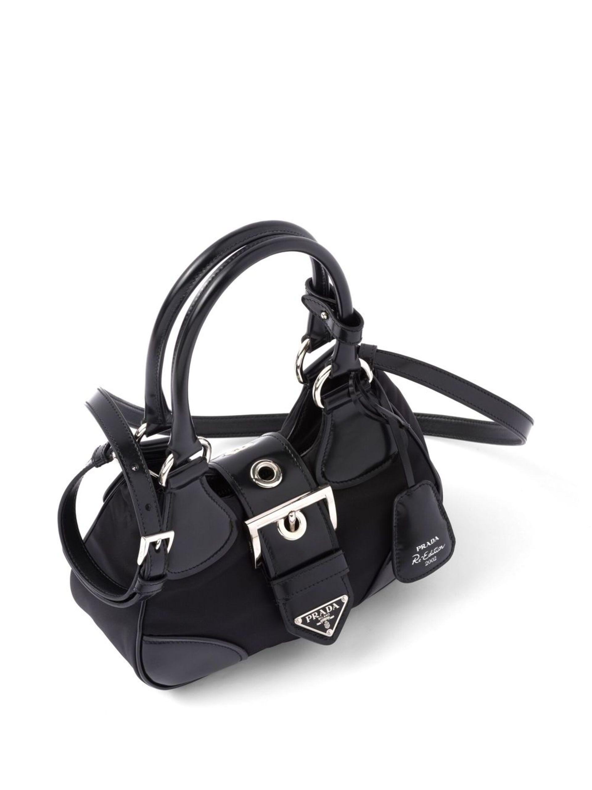 Prada Moon Re nylon And Leather Bag in Black Lyst UK