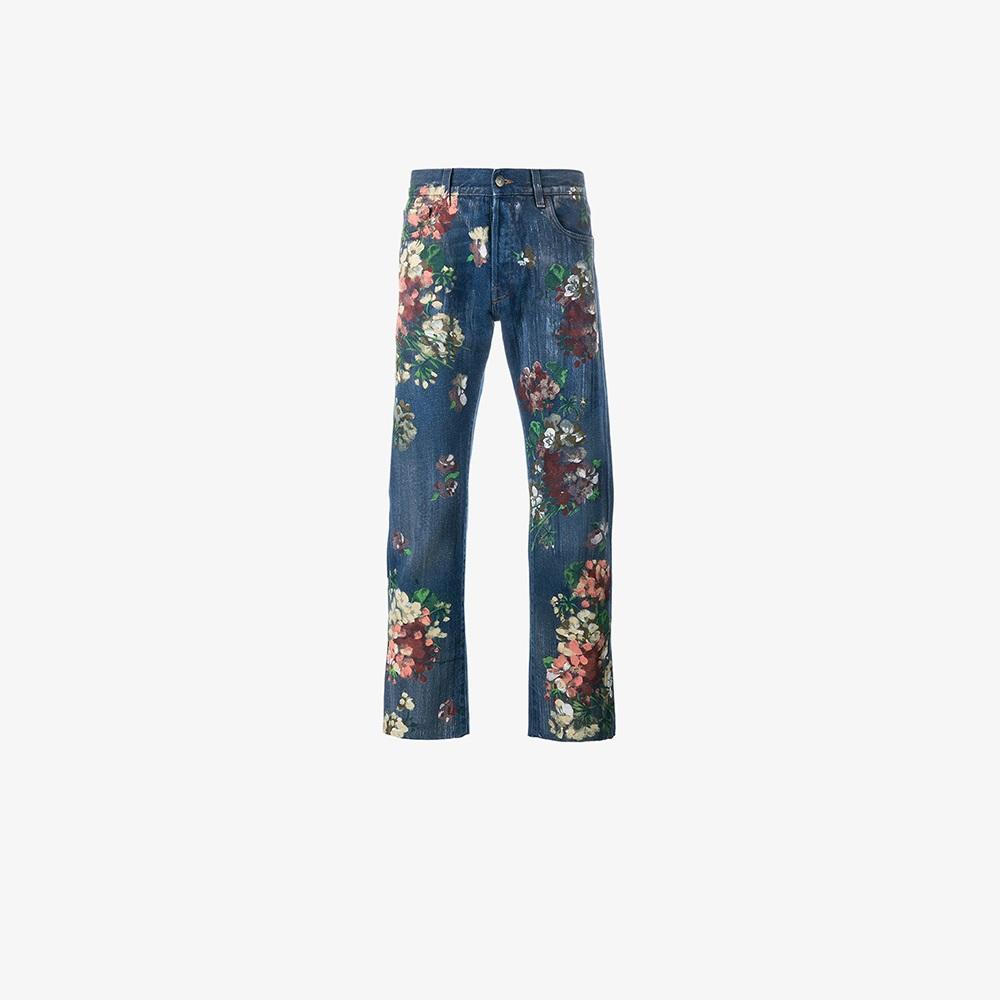 men's floral jeans