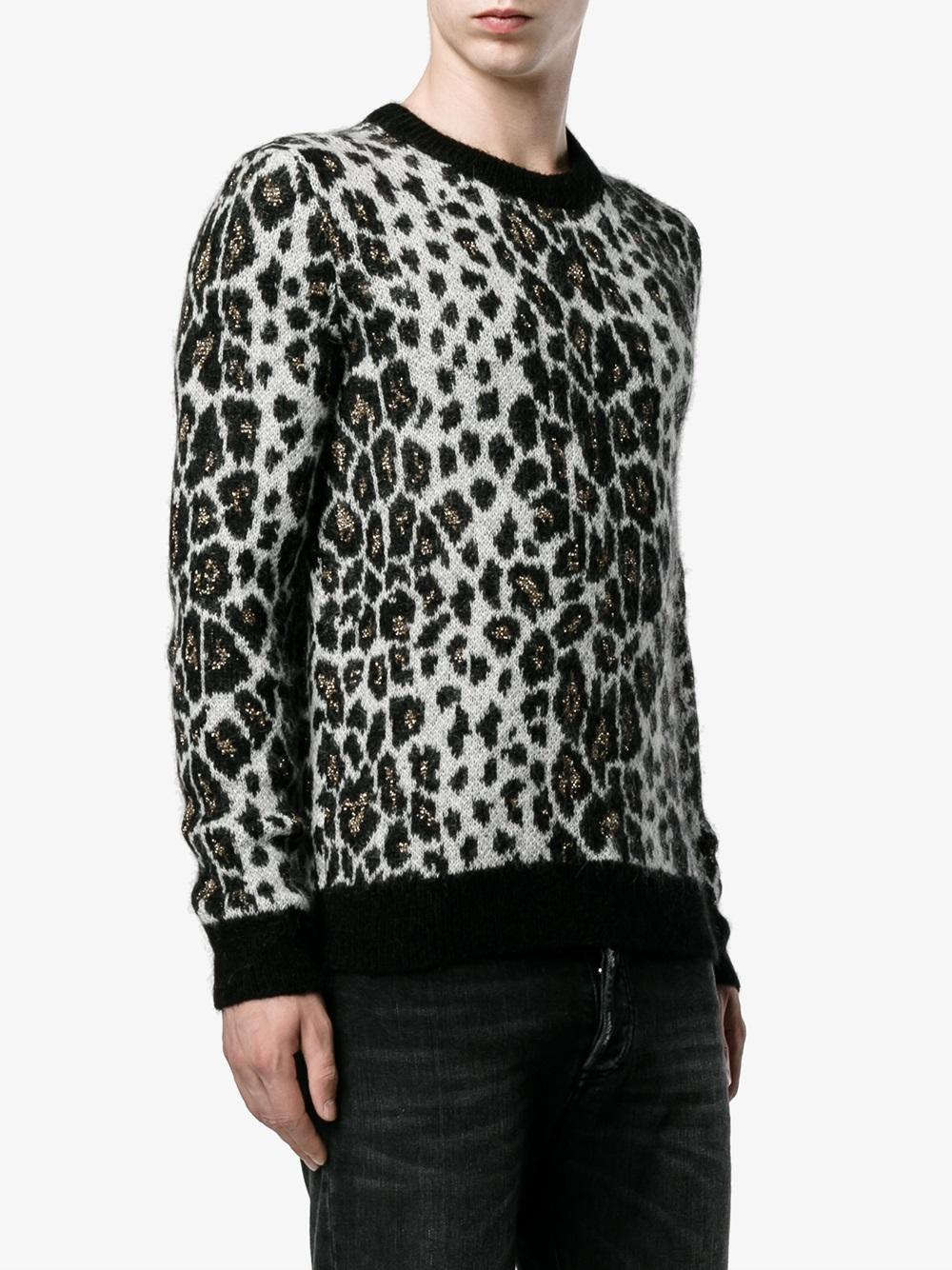 saint laurent leopard sweater