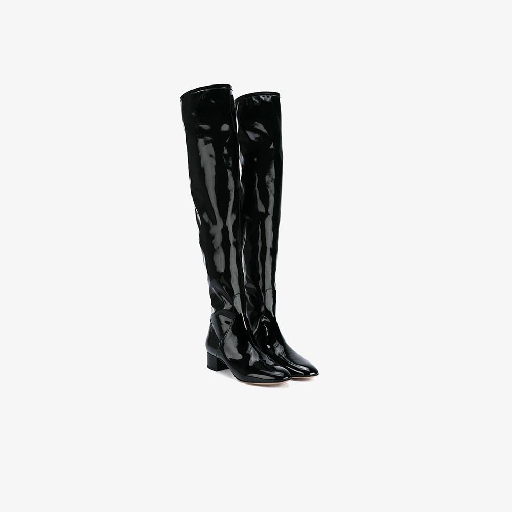 Valentino Leather Valentino Garavani Thigh High Boots - Lyst