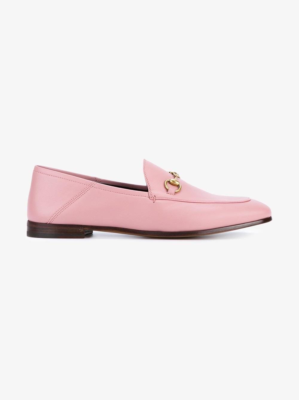 Gucci Jordaan Leather Loafers in Pink | Lyst