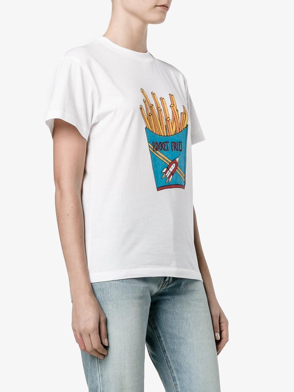 Ganni Cotton Rocket Fries Print T-shirt 