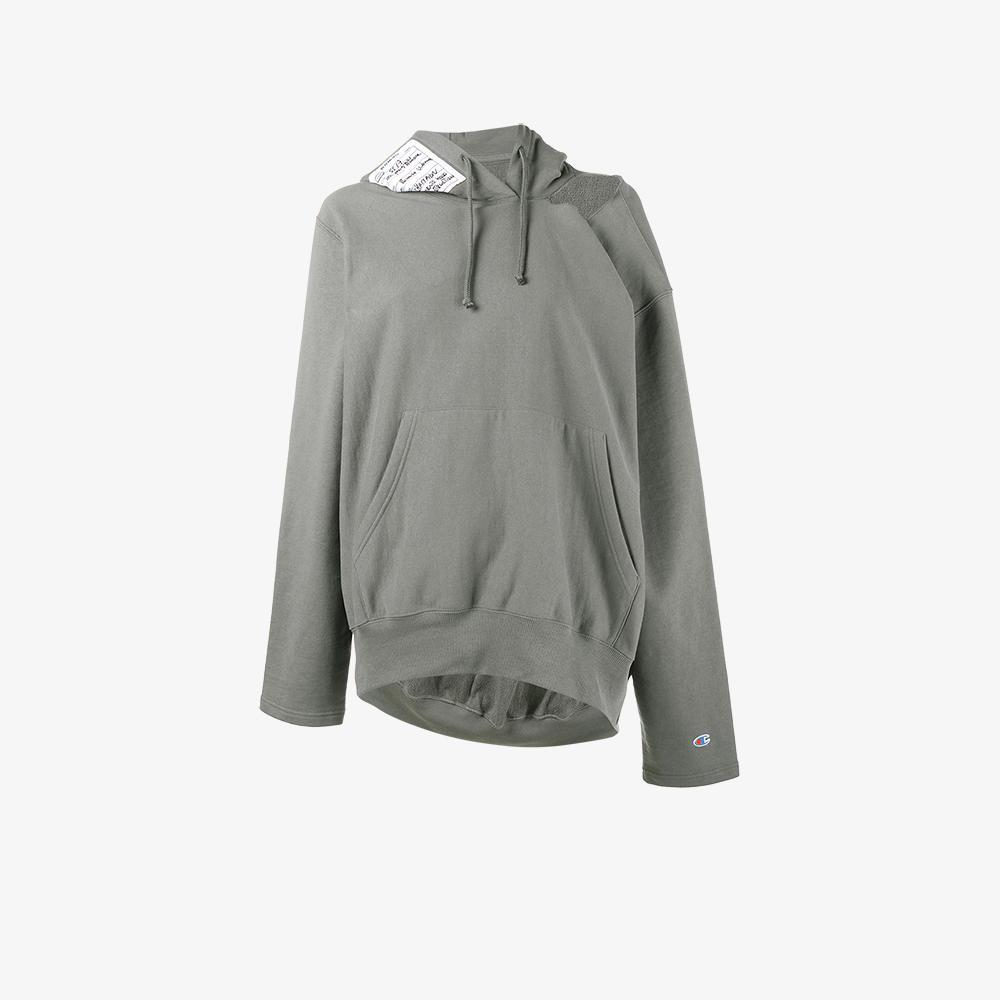 Vetements X Champion Hooded Sweatshirt in Grey | Lyst Australia