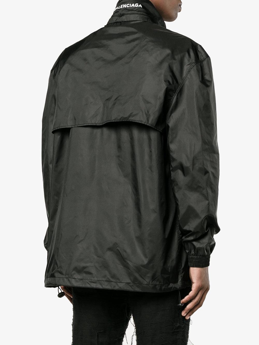 balenciaga windbreaker mens black