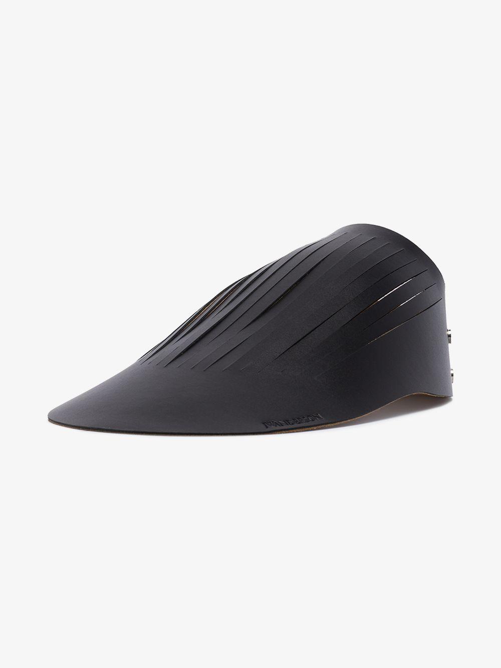 JW Anderson Black Leather Baseball Visor for Men | Lyst