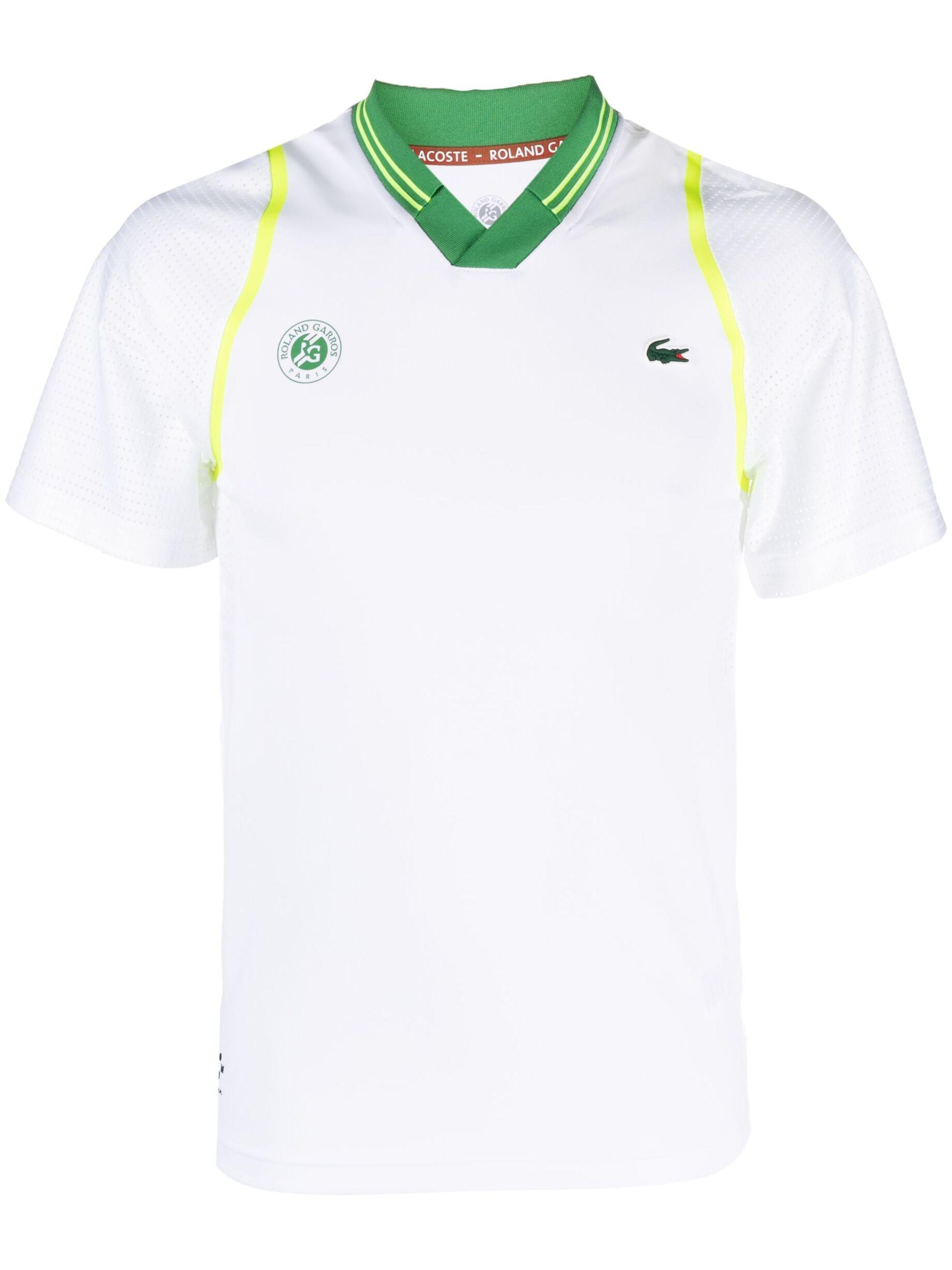 Lacoste Roland Garros Logo-patch Polo Shirt in White for Men | Lyst UK