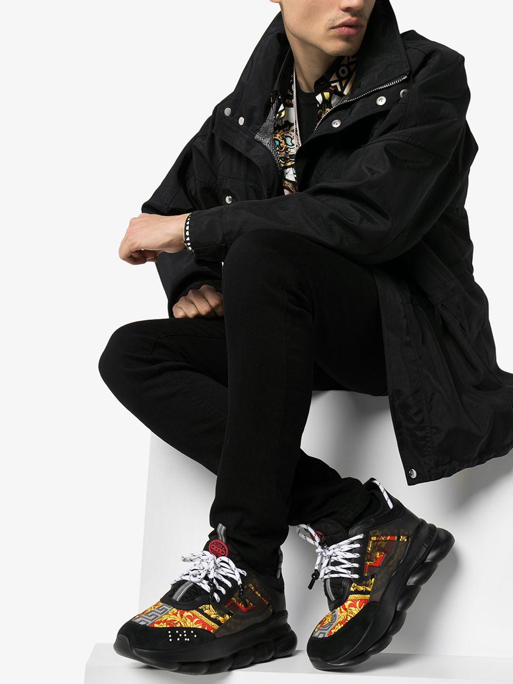 Versace Chain Reaction Black On Feet On Sale Bellvalefarms Versace Chain Reaction Black On Feet On Sale Bellvalefarms