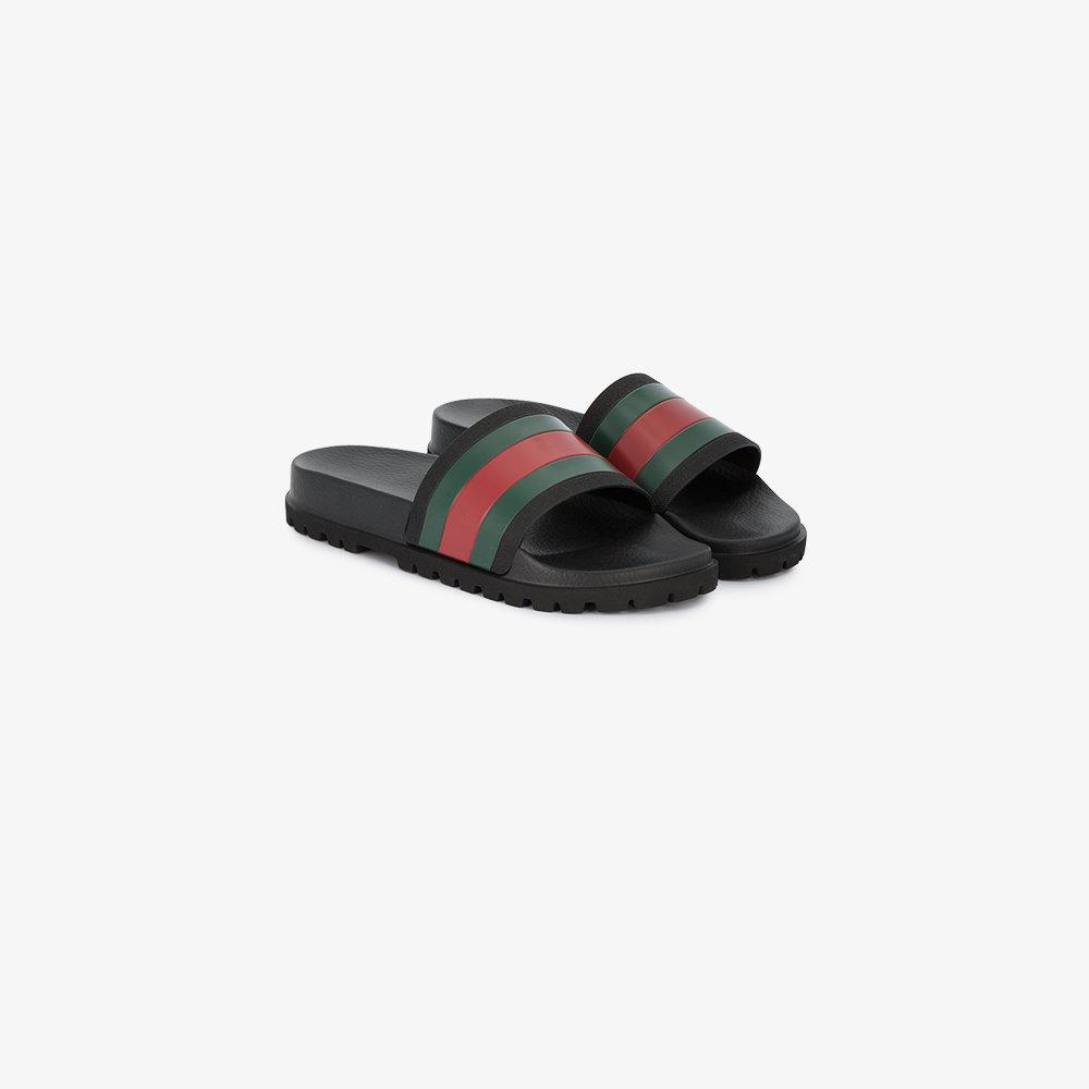 gucci web slides mens