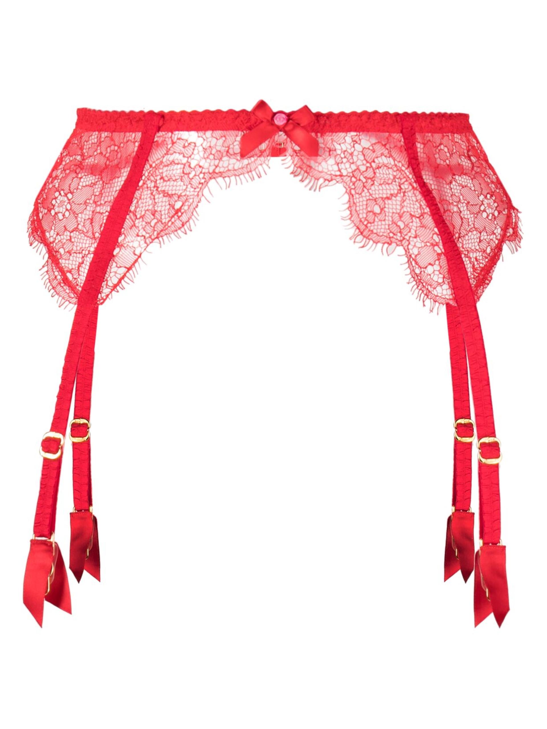 Agent Provocateur Lorna Lace Suspenders in Red | Lyst